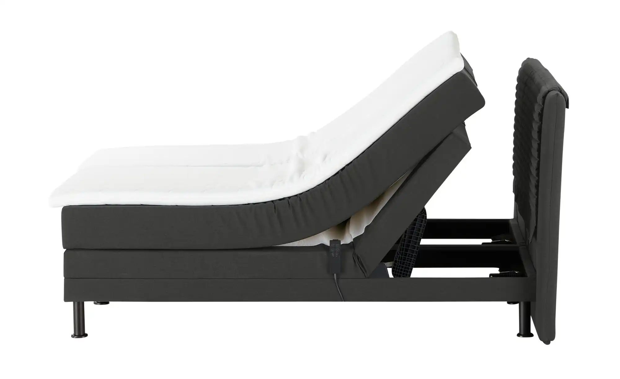 Motor-Boxspringbett  Synda ¦ grau ¦ Maße (cm): B: 220 H: 107 Betten > Boxsp günstig online kaufen