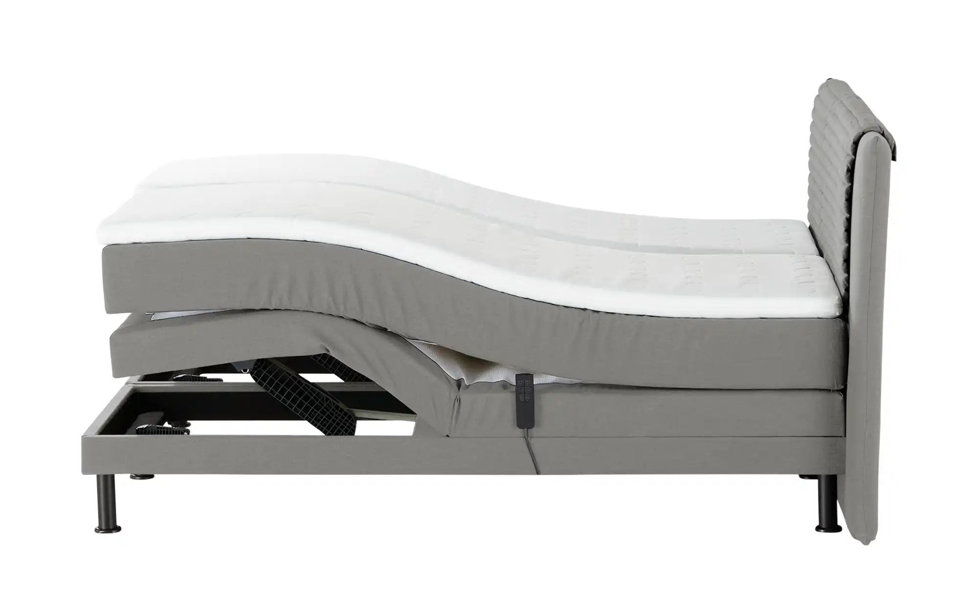 Motor-Boxspringbett  Synda ¦ grau ¦ Maße (cm): B: 200 H: 107 Betten > Boxsp günstig online kaufen