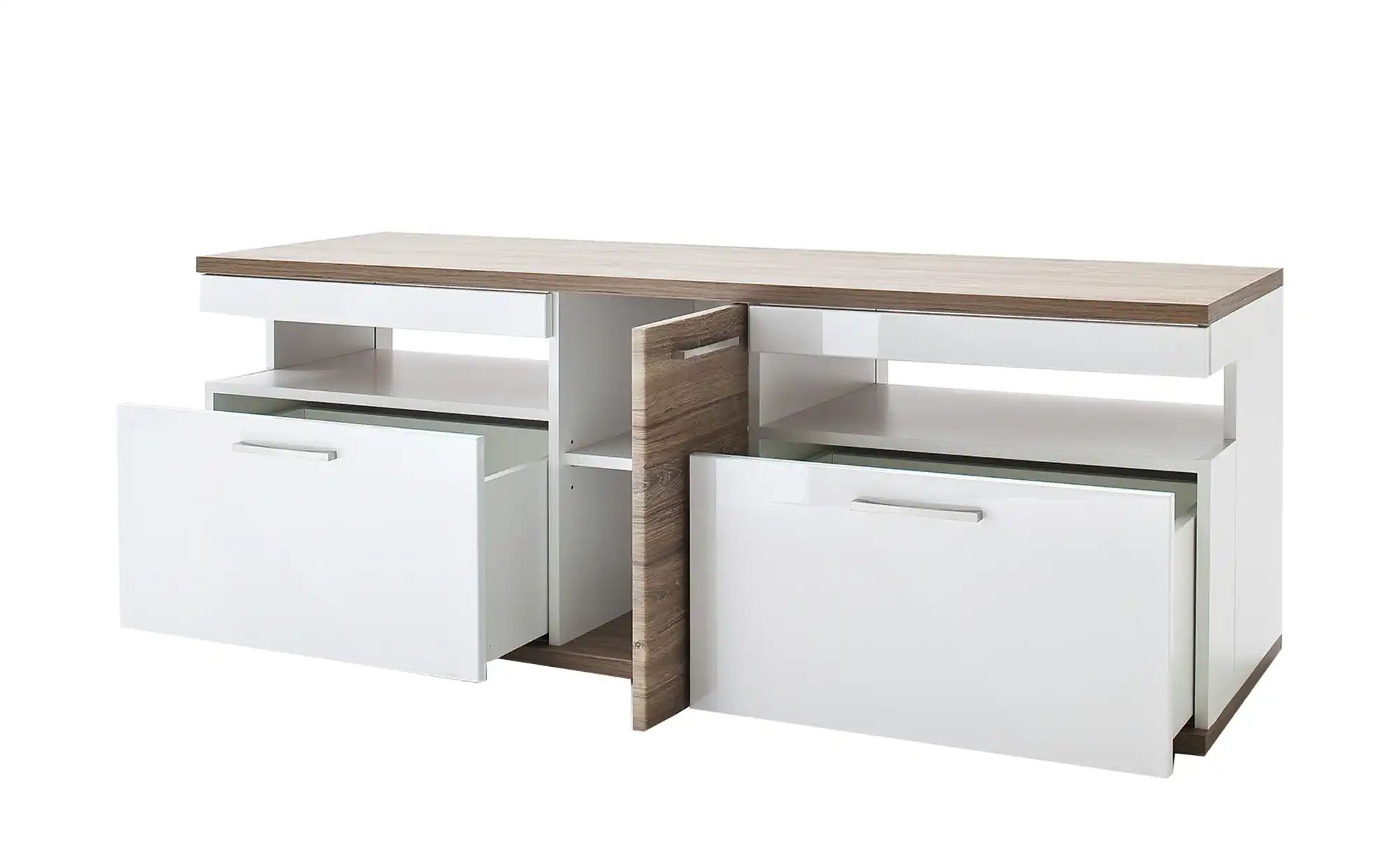 uno Wohnkombination  Zypern ¦ weiß ¦ Maße (cm): B: 310 H: 199 T: 50.0 Kommo günstig online kaufen