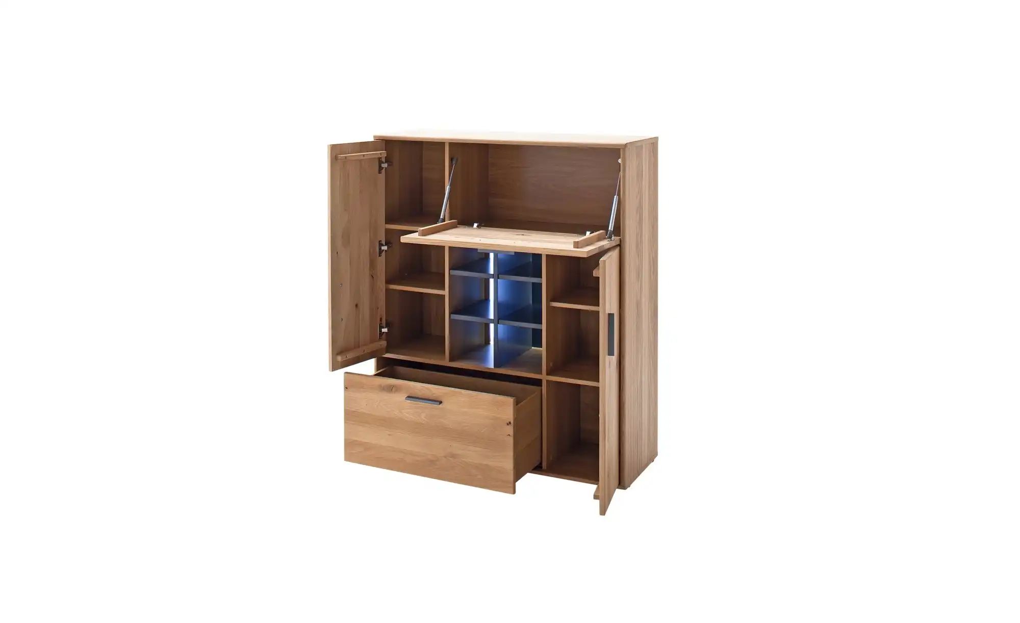 Woodford Wohnkombination  Oakland ¦ holzfarben ¦ Maße (cm): B: 338 H: 204 T günstig online kaufen