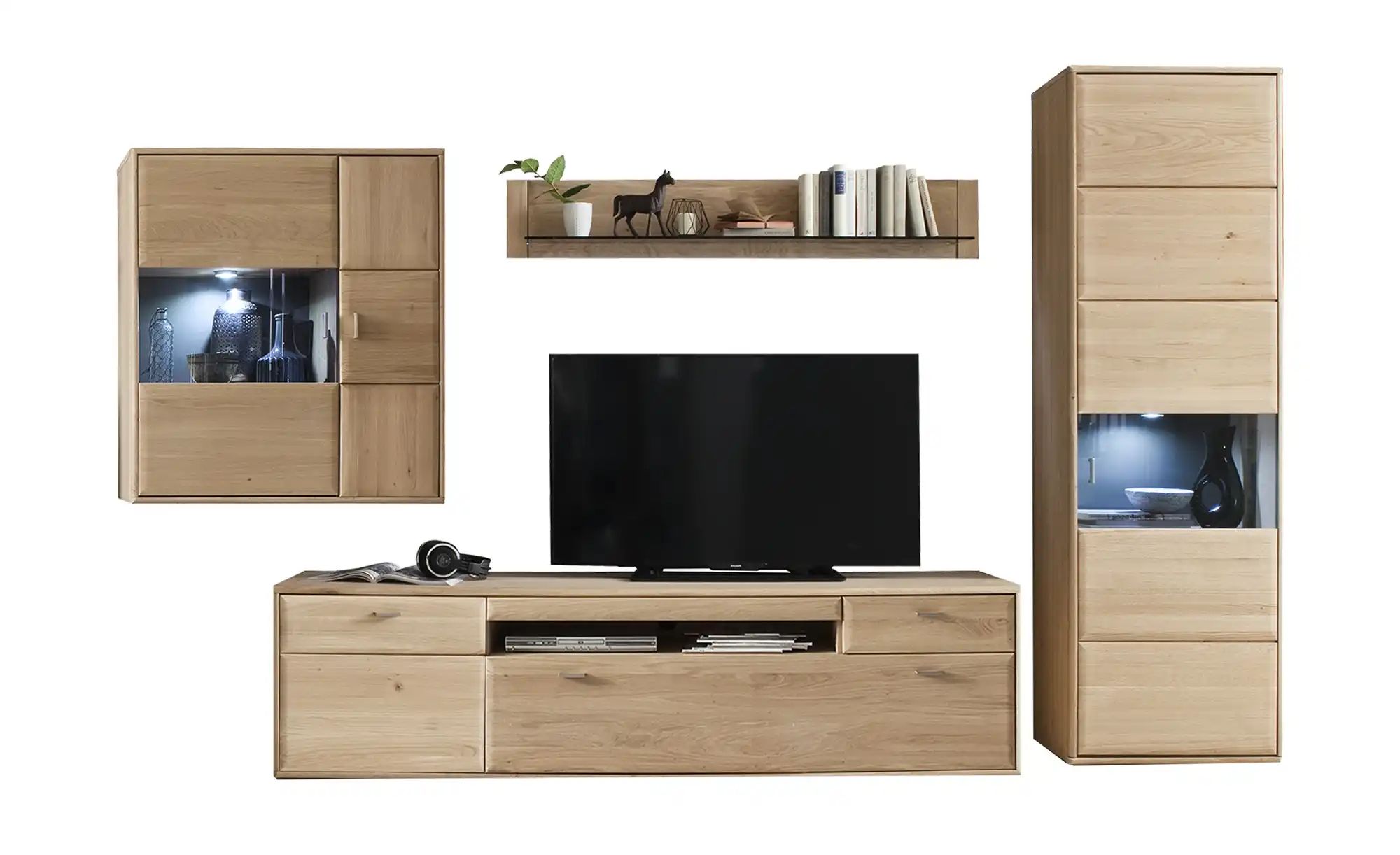 Woodford Wohnkombination  Dias ¦ holzfarben ¦ Maße (cm): B: 329 H: 206 T: 5 günstig online kaufen