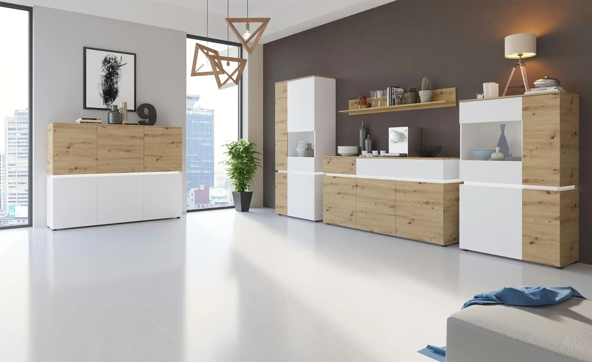 Thumbnail - Highboard Soft-Close Luci ¦ weiß ¦ Maße (cm): B: 166 H: 132 T: 40.0 Kommoden & Sideboards > Highboards - Höffner