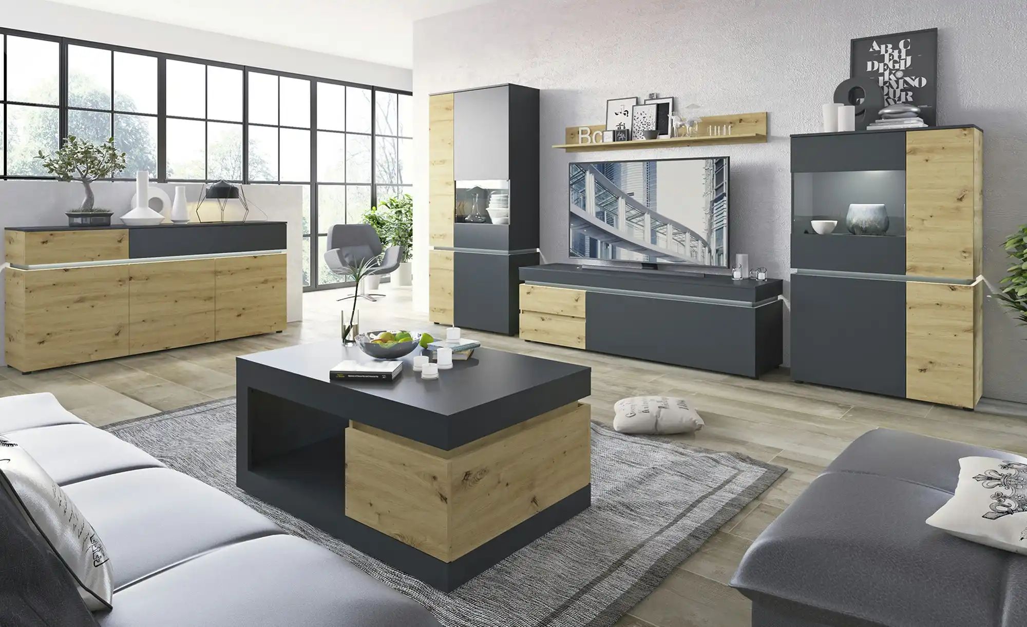 Thumbnail - Sideboard Soft-Close Luci ¦ holzfarben ¦ Maße (cm): B: 181 H: 90 T: 40.0 Kommoden & Sideboards > Sideboards - Höffner