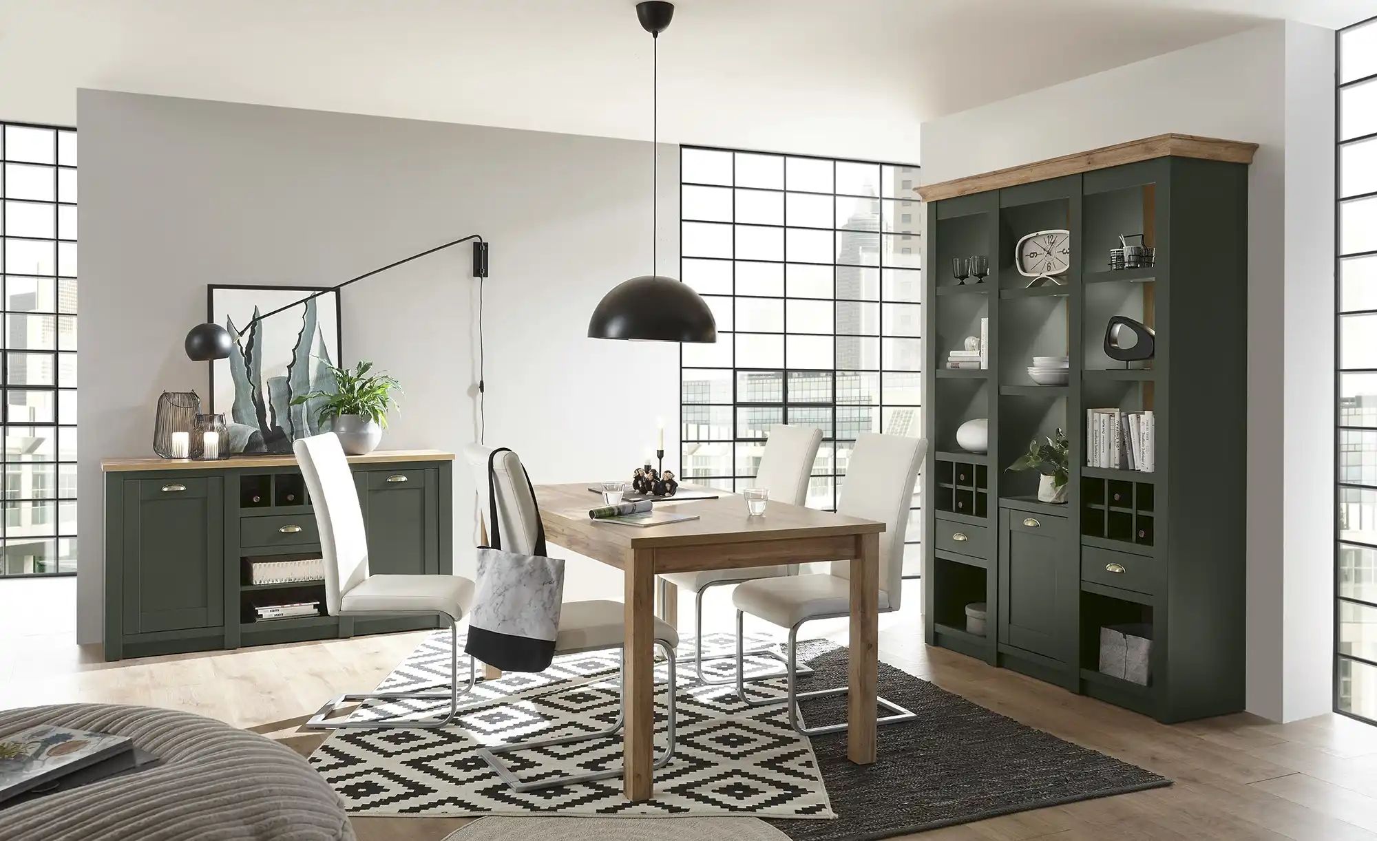 Regal  Florentina ¦ grün ¦ Maße (cm): B: 147 H: 207 T: 45.0 Regale > Standr günstig online kaufen