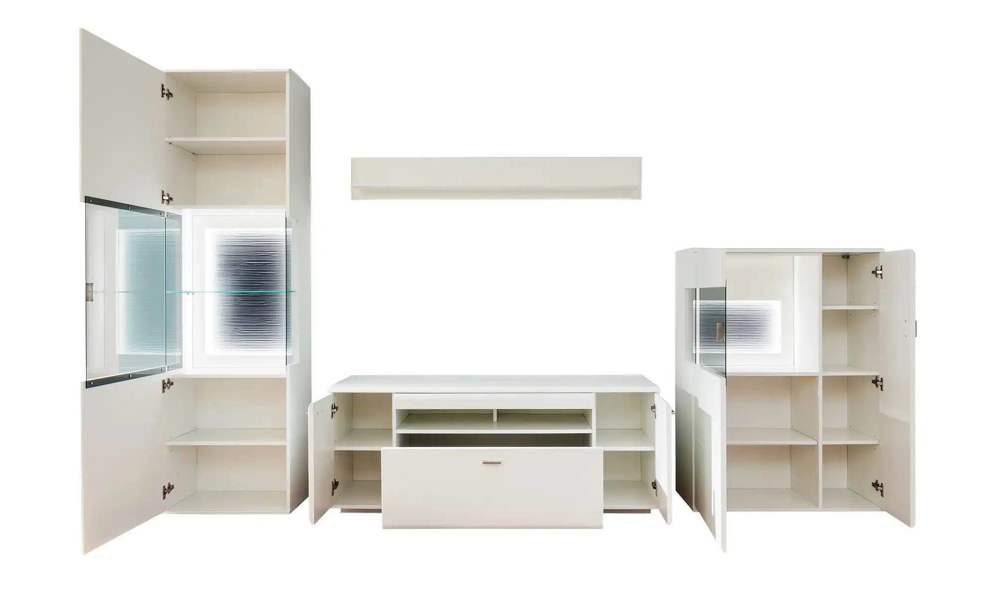 uno Wohnwand  Ramon ¦ weiß ¦ Maße (cm): B: 300 H: 208 T: 51.0 Kommoden & Si günstig online kaufen