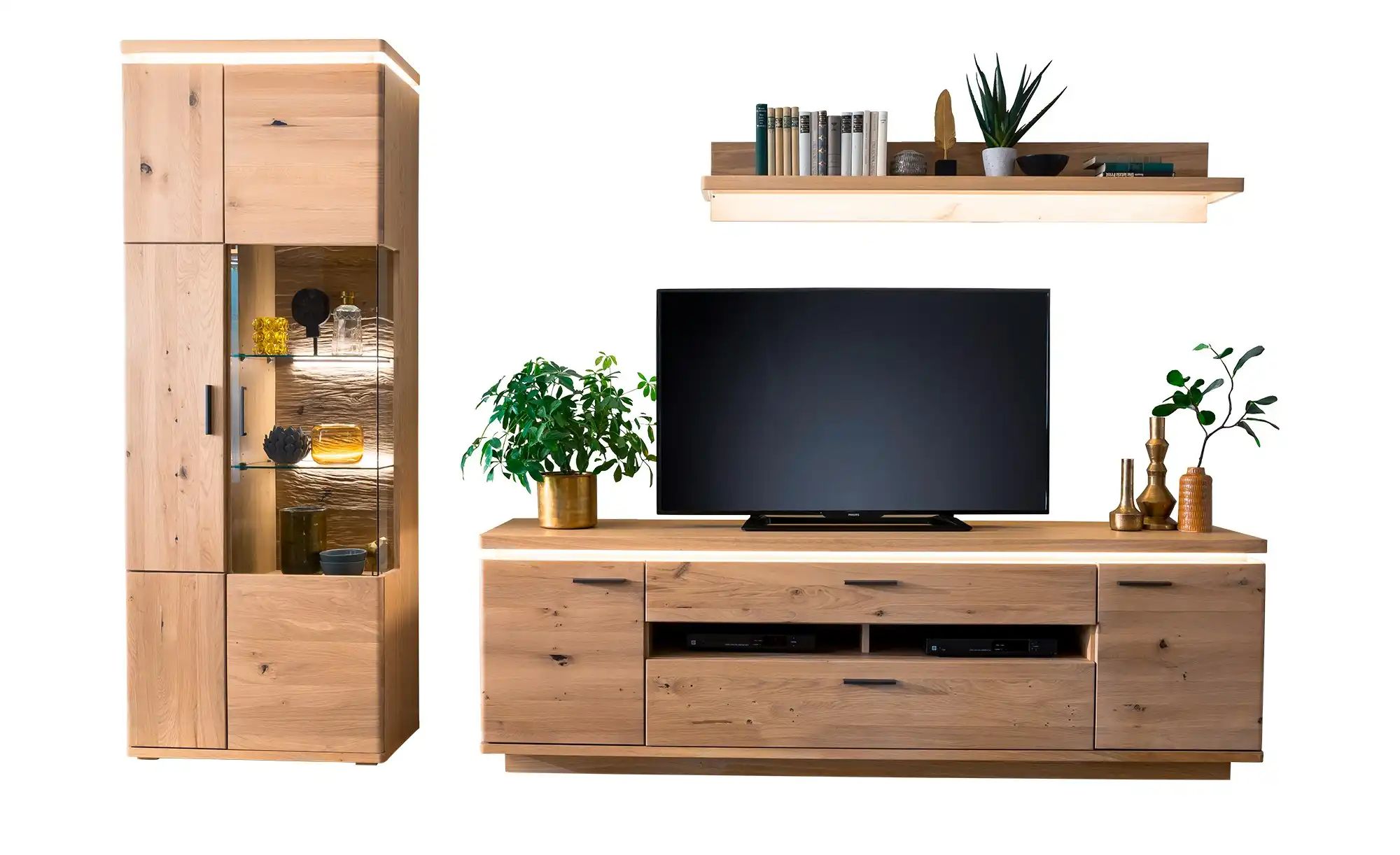 Woodford Wohnwand  Alone ¦ holzfarben ¦ Maße (cm): B: 285 H: 204 T: 50.0 Wo günstig online kaufen