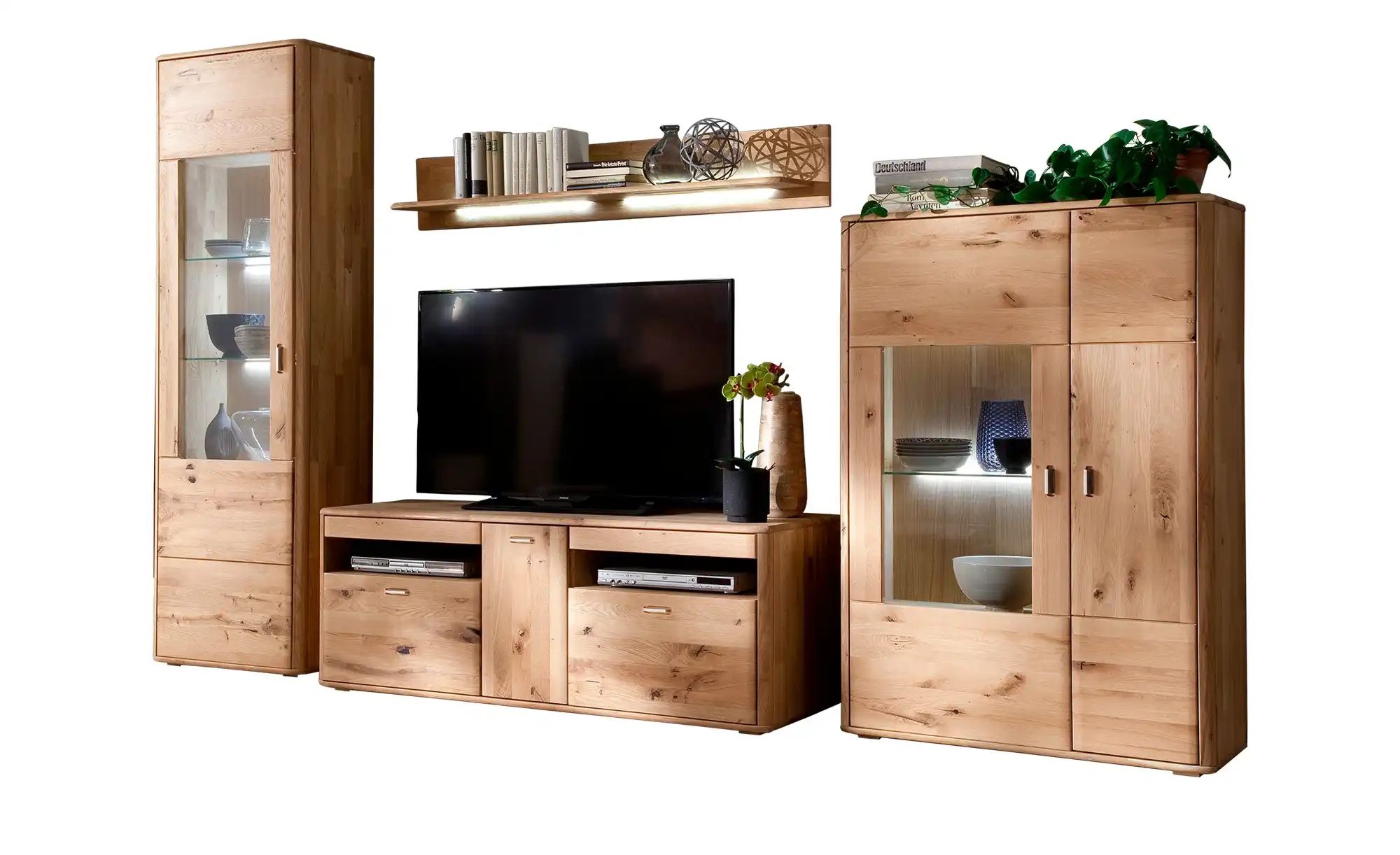 Woodford Wohnkombination  Rowa ¦ holzfarben ¦ Maße (cm): B: 318 H: 208 T: 5 günstig online kaufen