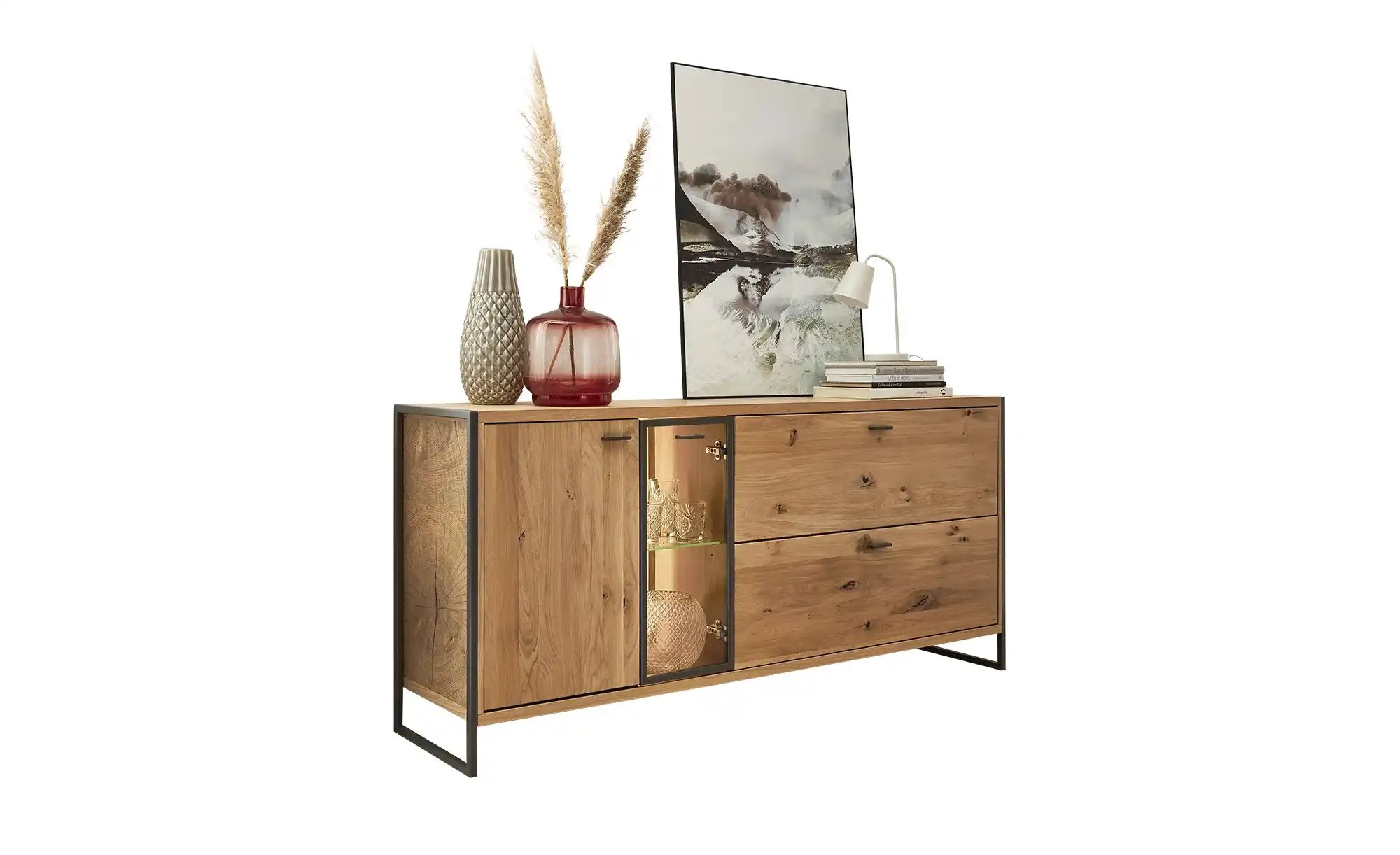 Woodford Sideboard  Flora ¦ holzfarben ¦ Maße (cm): B: 186 H: 86 T: 44 Komm günstig online kaufen