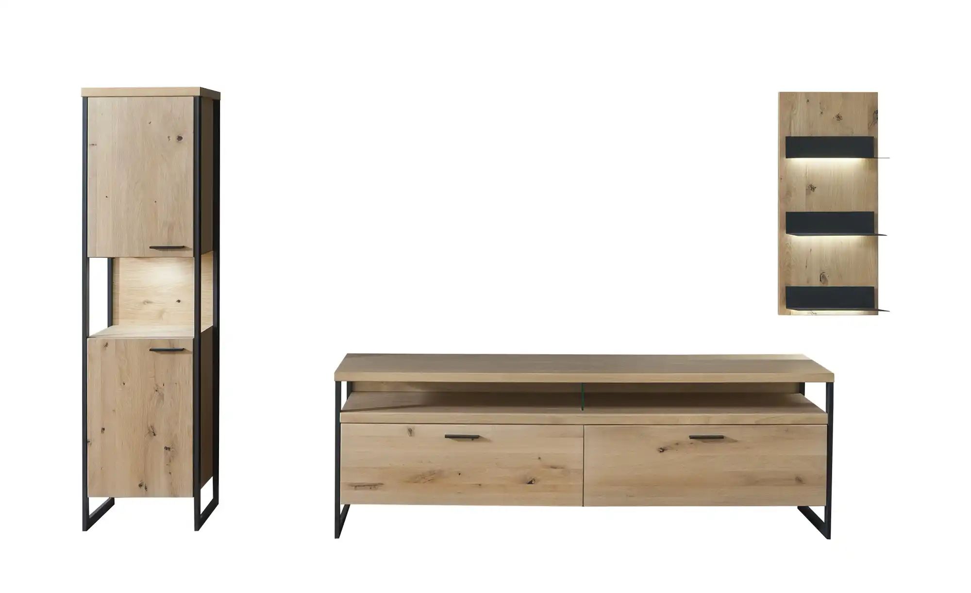 Woodford Wohnwand  Sero ¦ holzfarben ¦ Maße (cm): B: 299 H: 186 T: 46.0 Kom günstig online kaufen