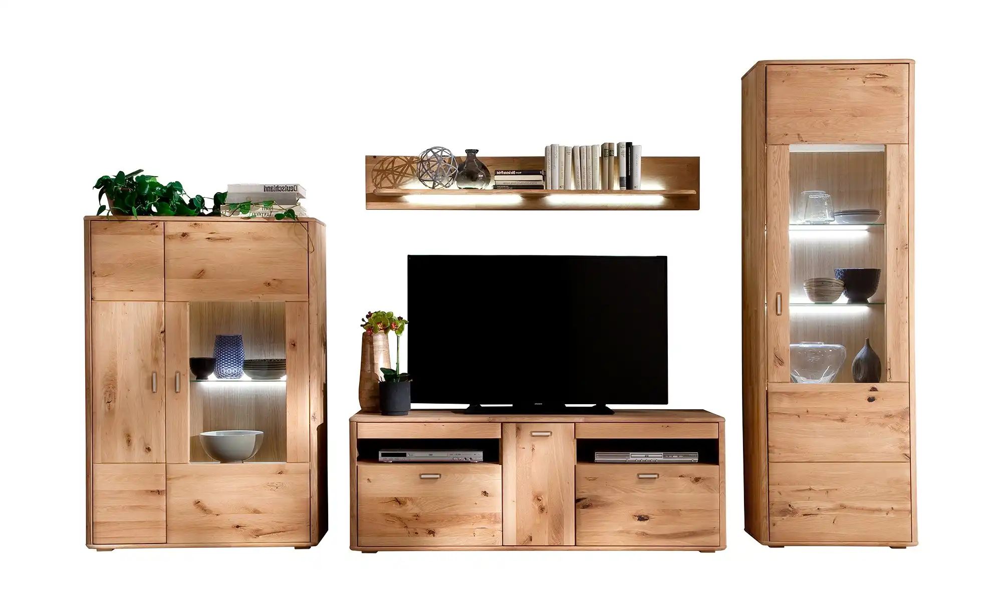 Woodford Wohnkombination  Rowa ¦ holzfarben ¦ Maße (cm): B: 318 H: 208 T: 5 günstig online kaufen