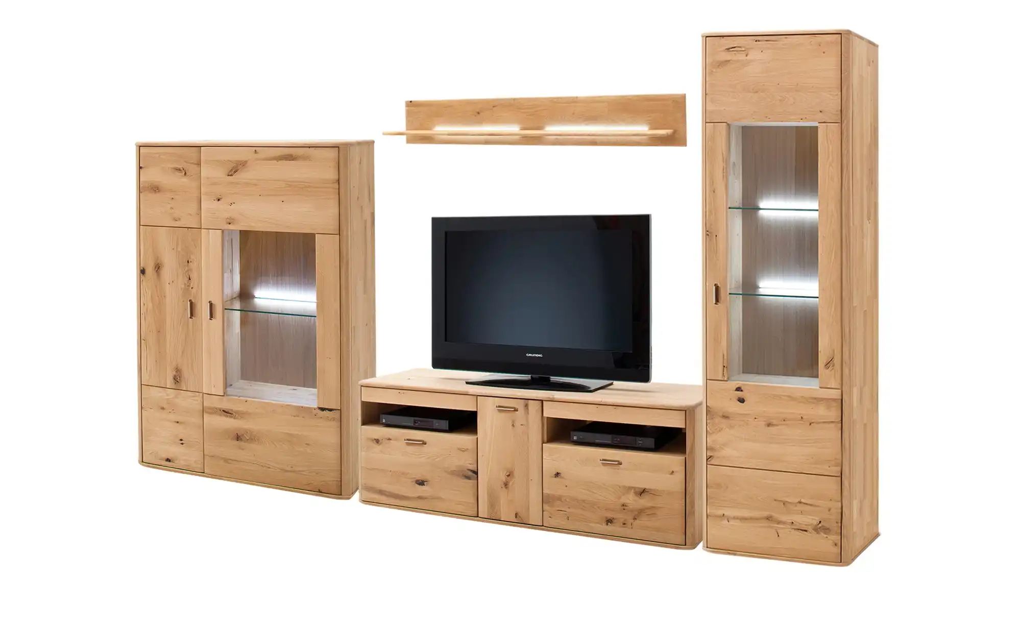 Woodford Wohnkombination  Rowa ¦ holzfarben ¦ Maße (cm): B: 318 H: 208 T: 5 günstig online kaufen