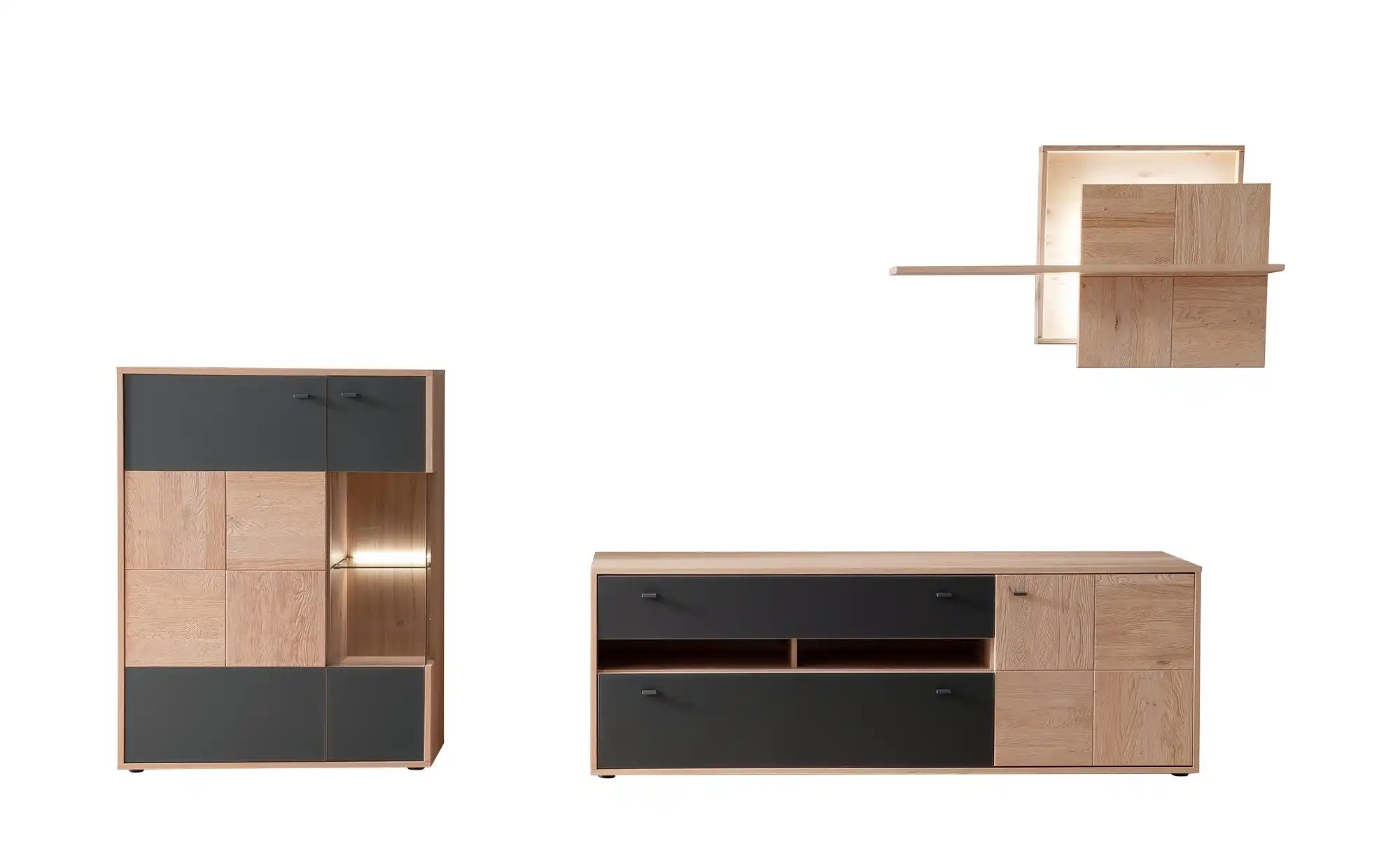 Wohnkombination  Lavia  holzfarben  Maße (cm): B: 328 H: 193 T: 50.0 | 04027207183127