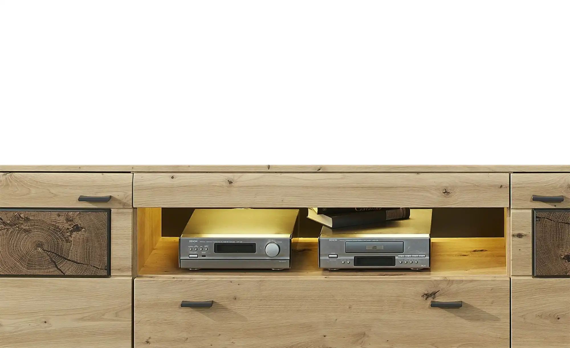 Thumbnail - uno Wohnkombination Madera II ¦ holzfarben ¦ Maße (cm): B: 300 H: 201 T: 47.0 Kommoden & Sideboards > Wohnwände - Höffn...