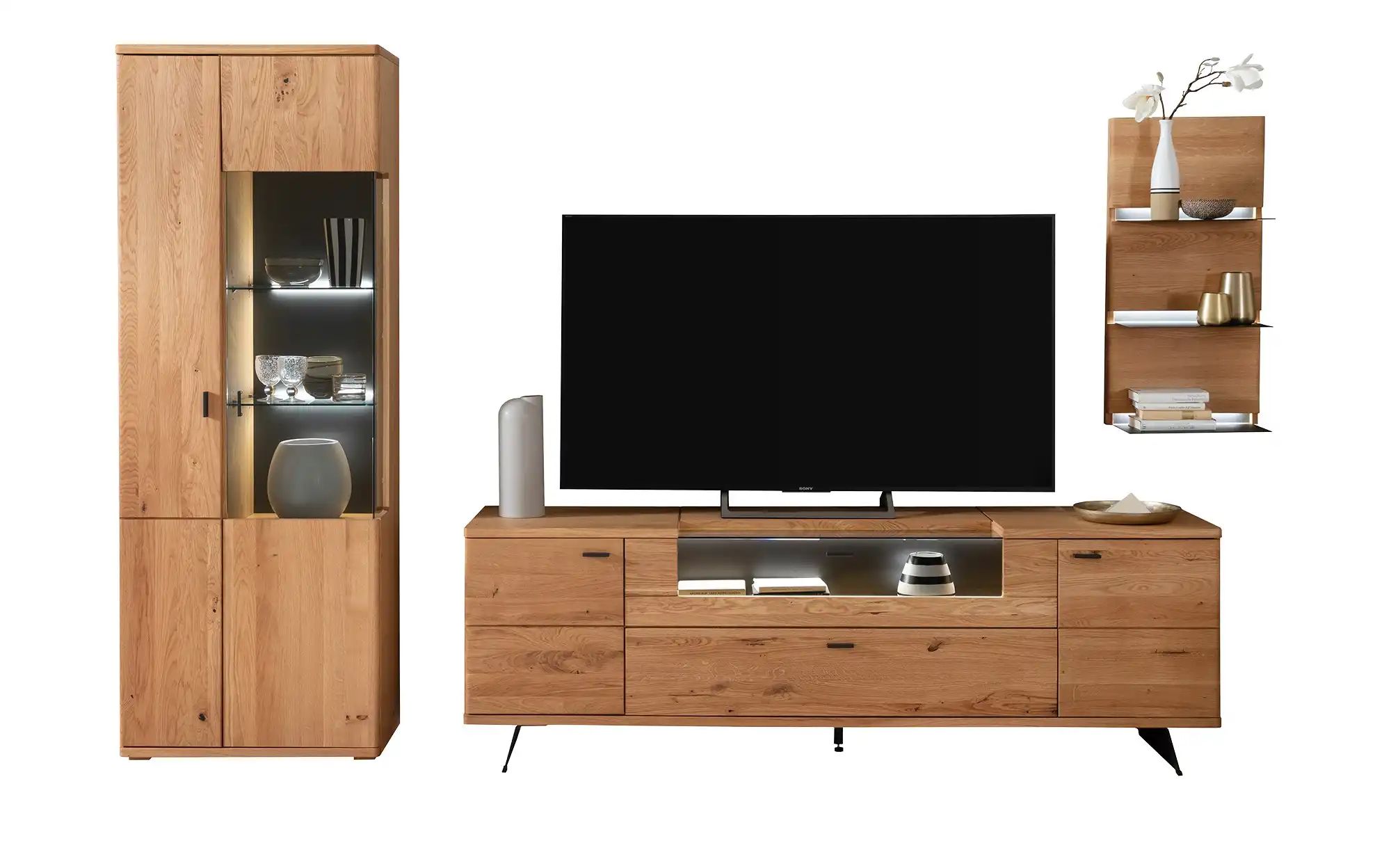 Woodford Wohnkombination  Rosiro ¦ holzfarben ¦ Maße (cm): B: 320 H: 209 T: günstig online kaufen
