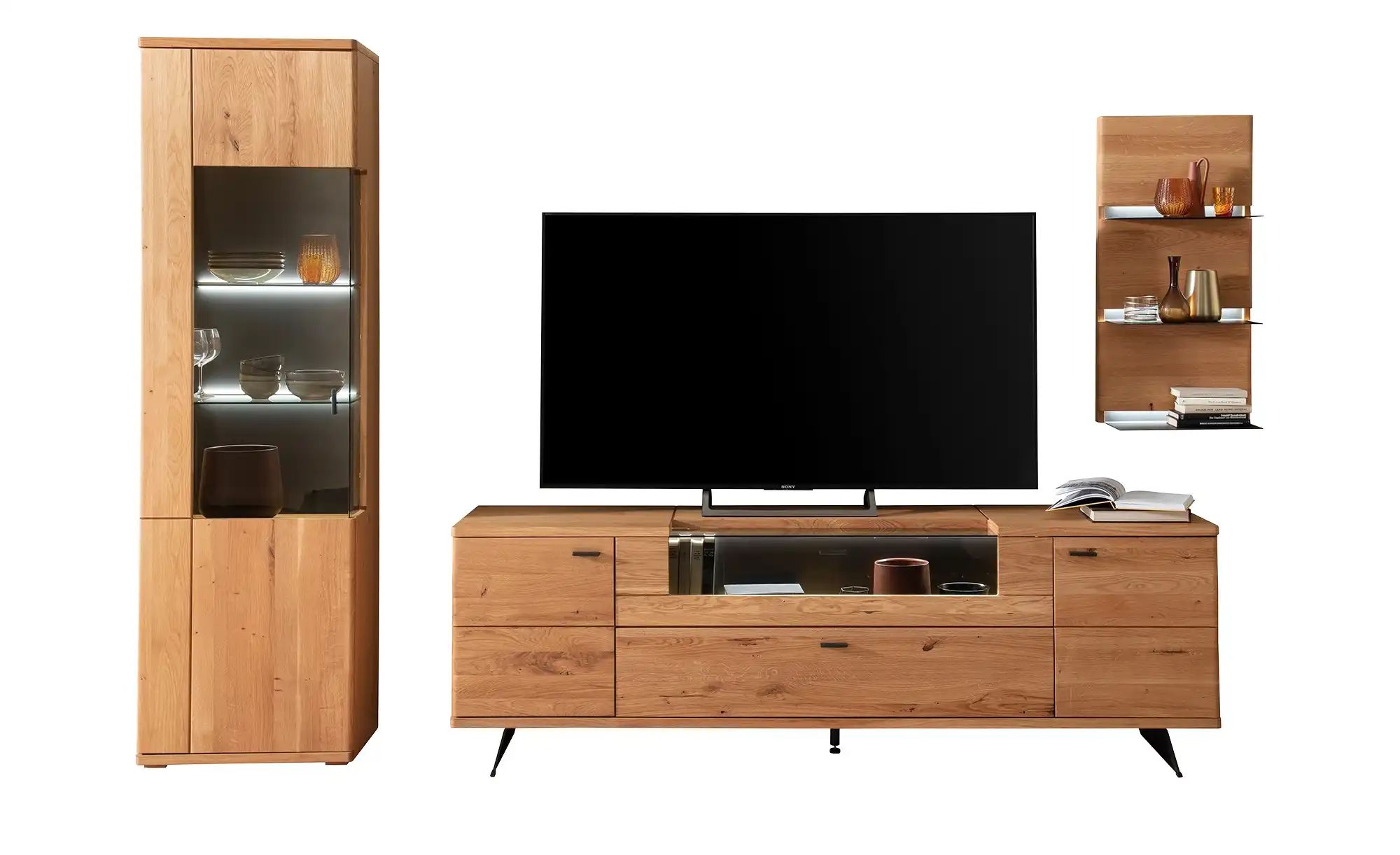 Woodford Wohnkombination  Rosiro ¦ holzfarben ¦ Maße (cm): B: 305 H: 209 T: günstig online kaufen