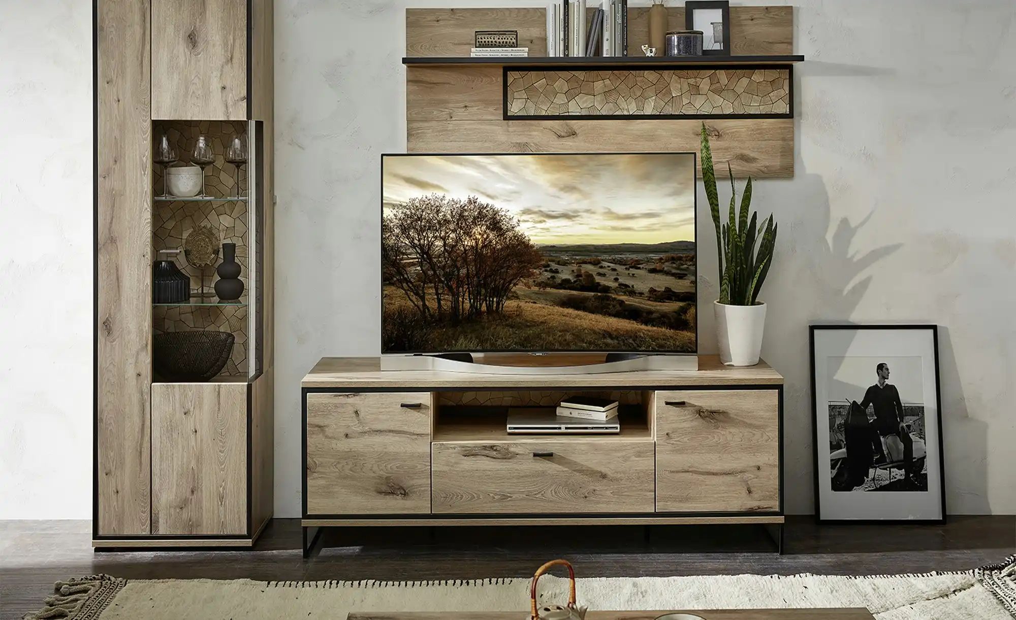 uno TV-Element  Ruben ¦ holzfarben ¦ Maße (cm): B: 180 H: 61 T: 49.0 Kommod günstig online kaufen