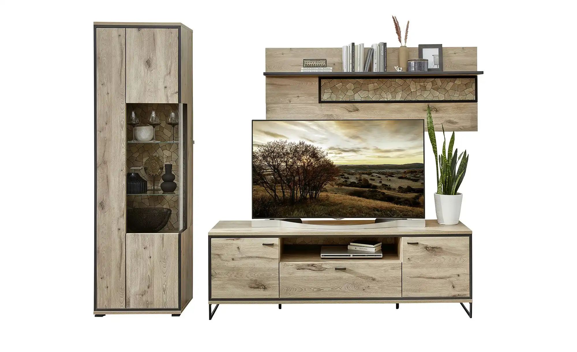 uno Wohnkombination  Ruben ¦ holzfarben ¦ Maße (cm): B: 270 H: 205 T: 49.0 günstig online kaufen