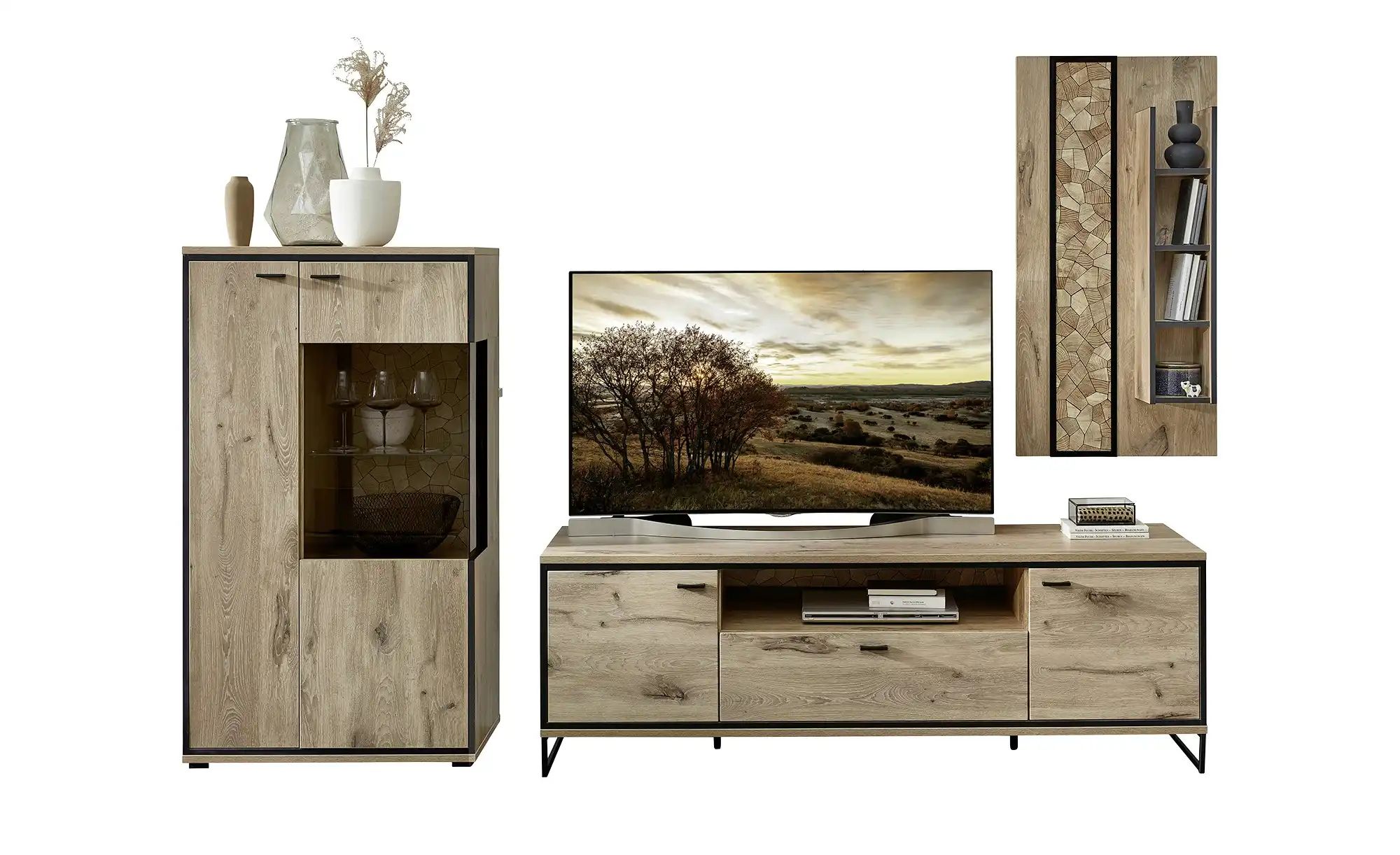uno Wohnkombination  Ruben ¦ holzfarben ¦ Maße (cm): B: 290 H: 201 T: 49.0 günstig online kaufen