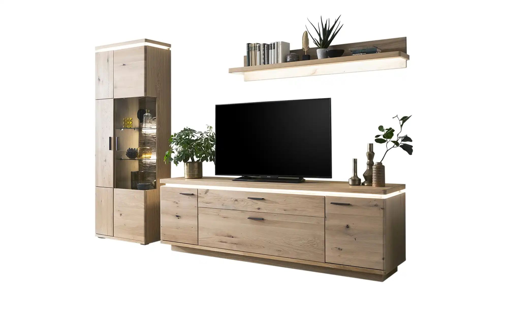 Woodford Wohnwand  Novara ¦ holzfarben ¦ Maße (cm): B: 285 H: 204 T: 50 Woh günstig online kaufen