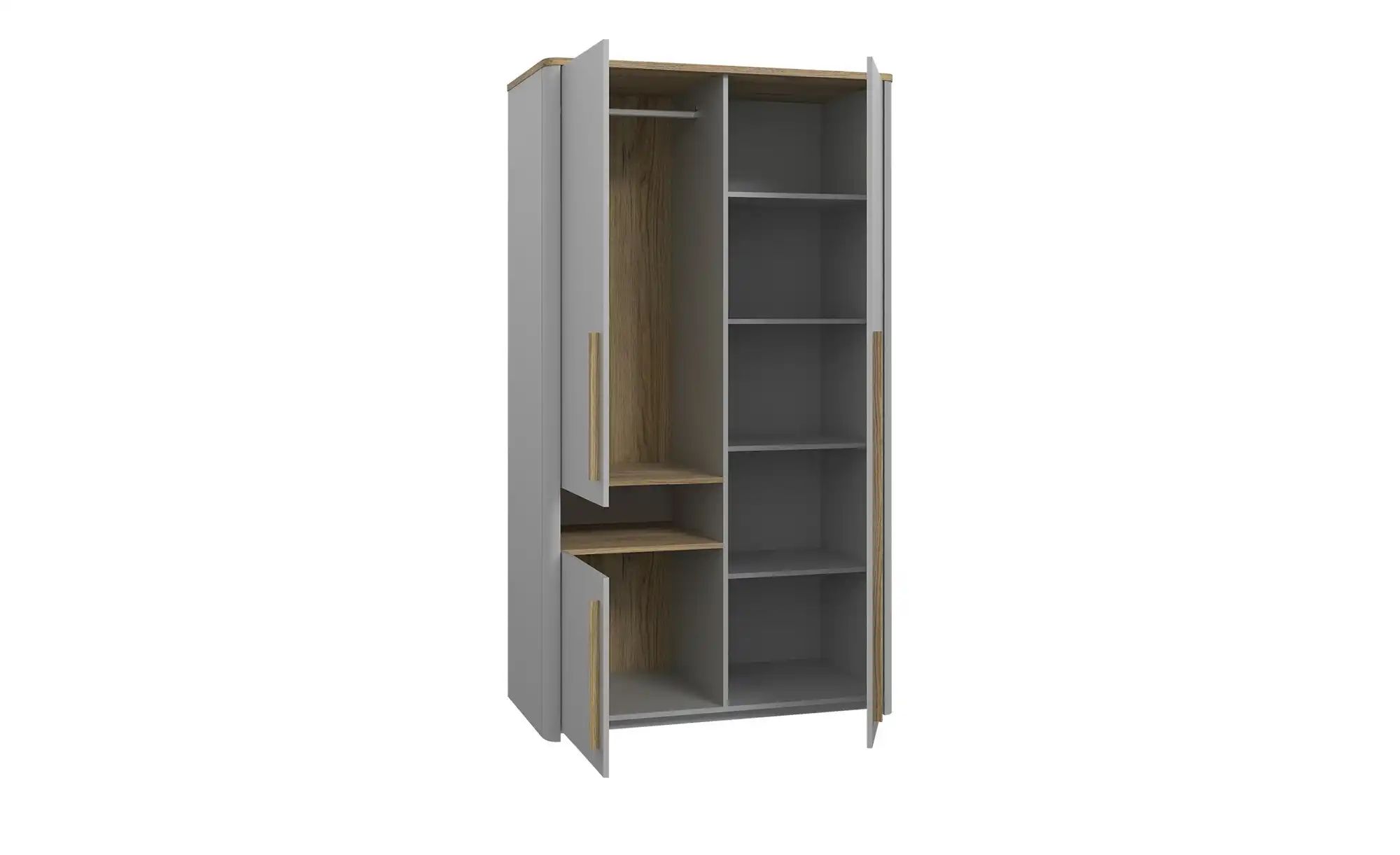 FORTE Kleiderschrank in Grau - 108,3x194,3x58,7cm (BxHxT) günstig online kaufen