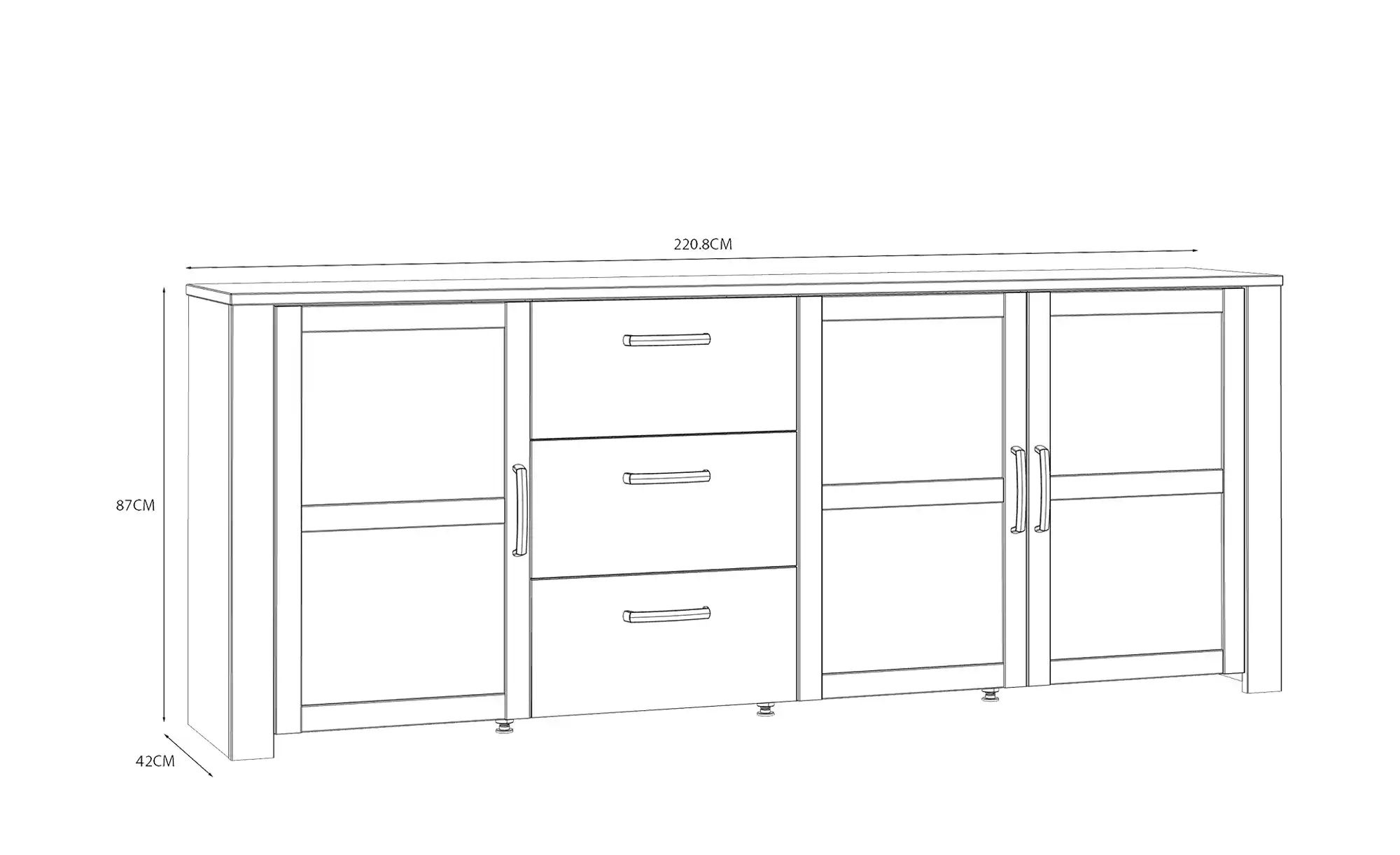 FORTE Sideboard "Bohol", Breite 220 cm günstig online kaufen