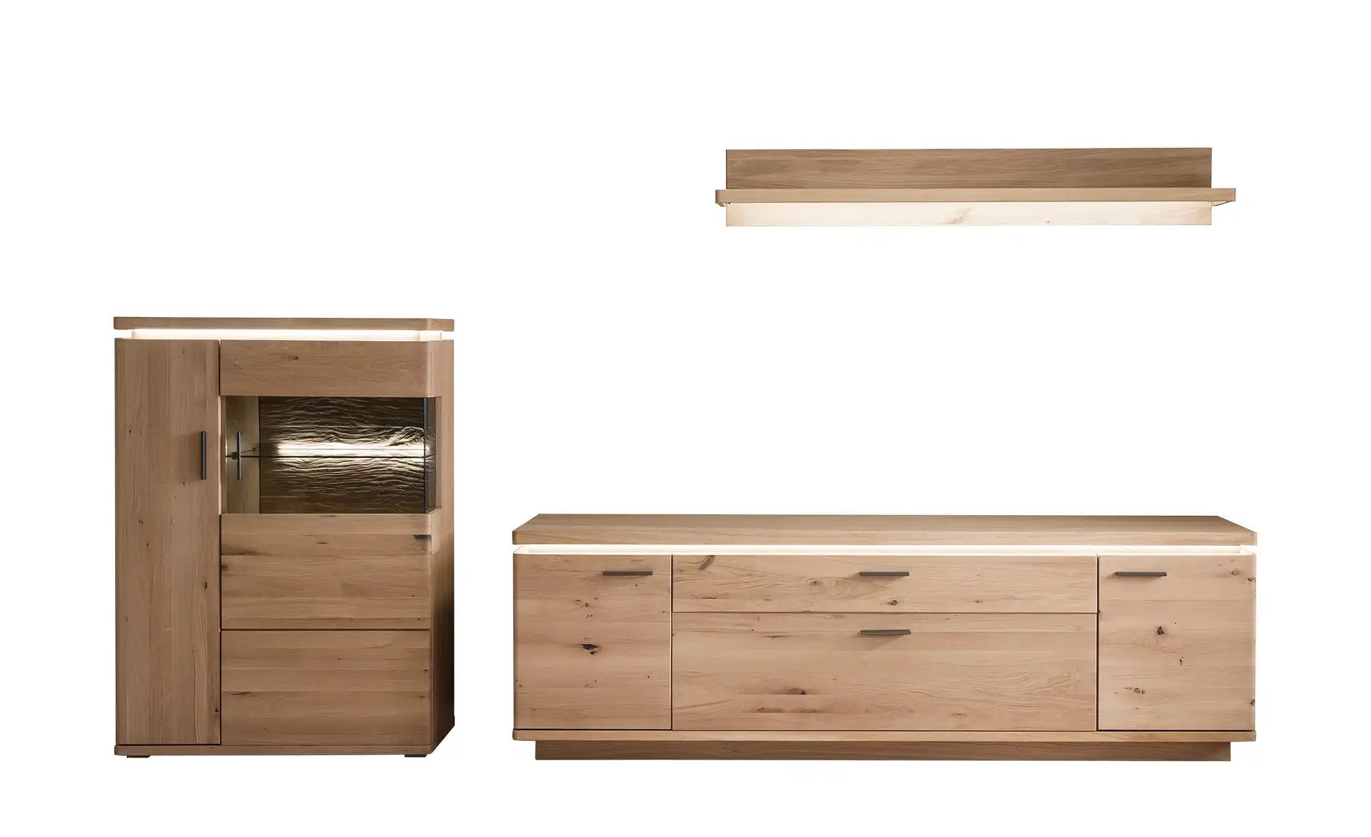 Woodford Wohnwand  Novara ¦ holzfarben ¦ Maße (cm): B: 300 H: 175 T: 50.0 W günstig online kaufen