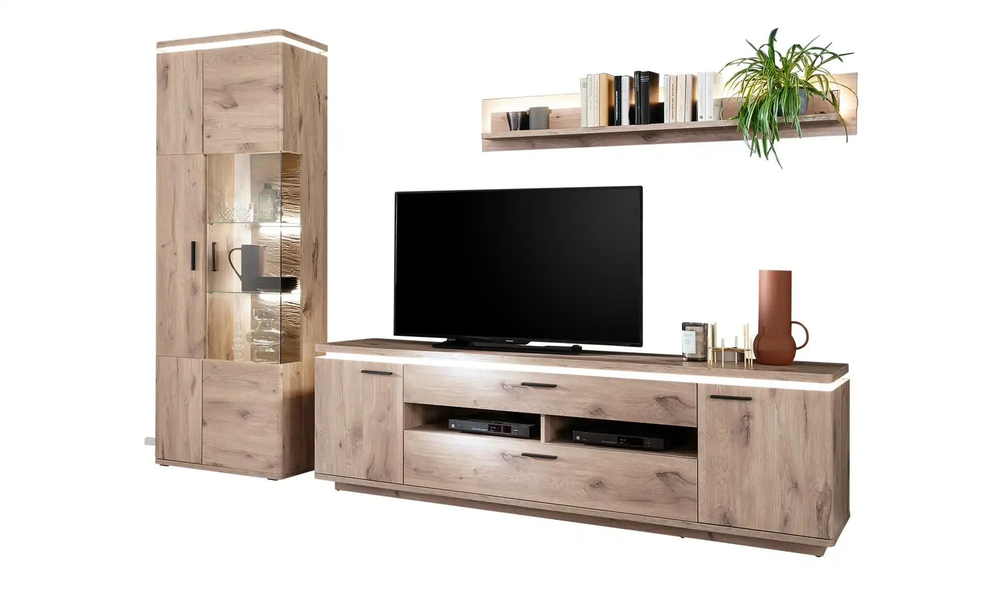 uno Wohnkombination  Kataros  holzfarben  Maße (cm): B: 285 H: 209 T: 50.0 | 04027207208202