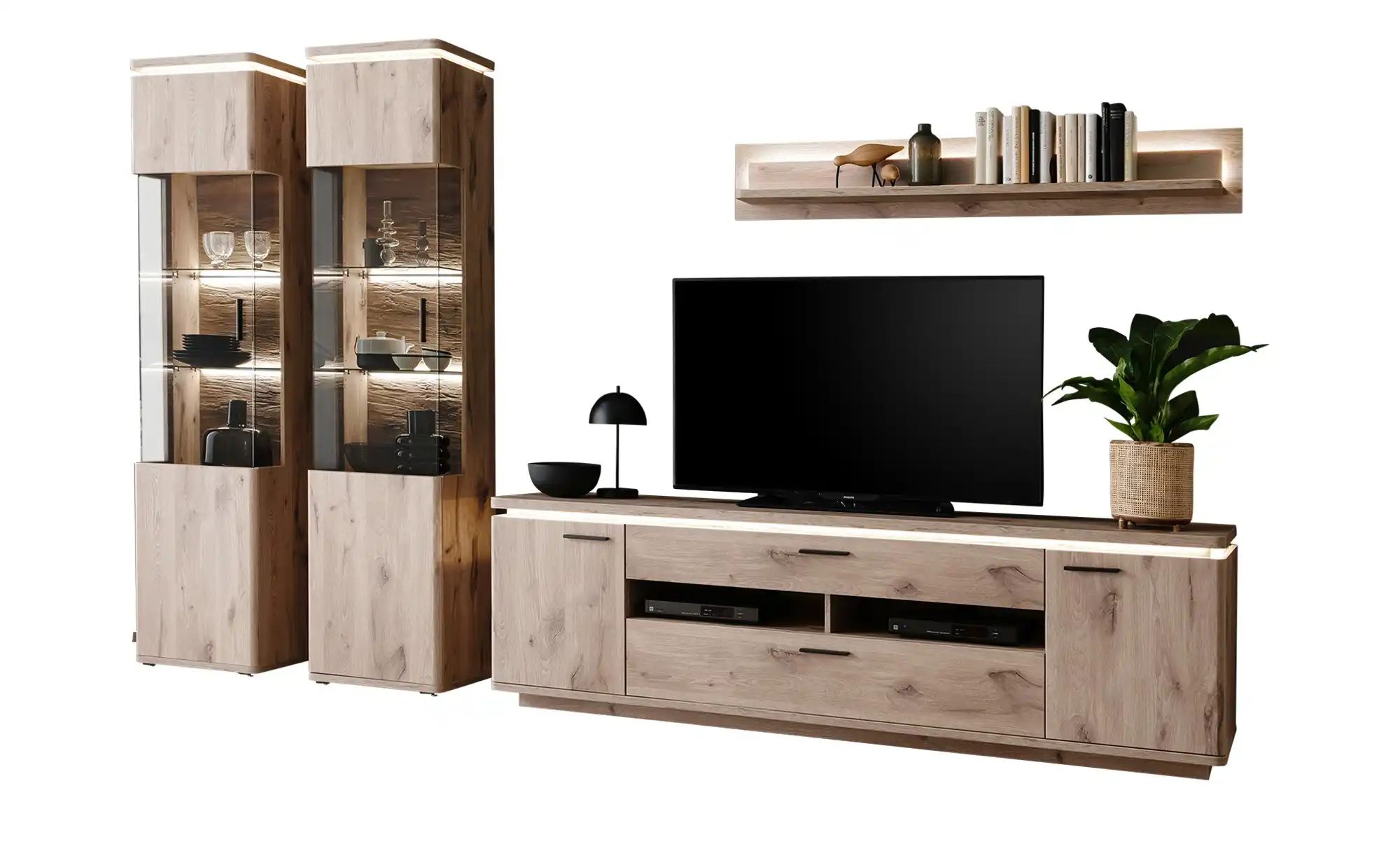 uno Wohnkombination  Kataros ¦ holzfarben ¦ Maße (cm): B: 310 H: 209 T: 50. günstig online kaufen