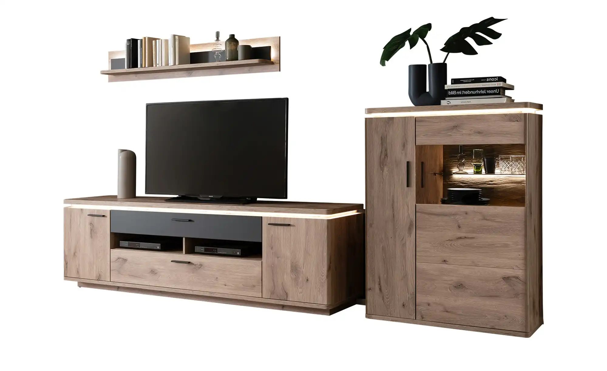 uno Wohnkombination  Kataros  holzfarben  Maße (cm): B: 300 H: 181 T: 50.0 | 04027207208240