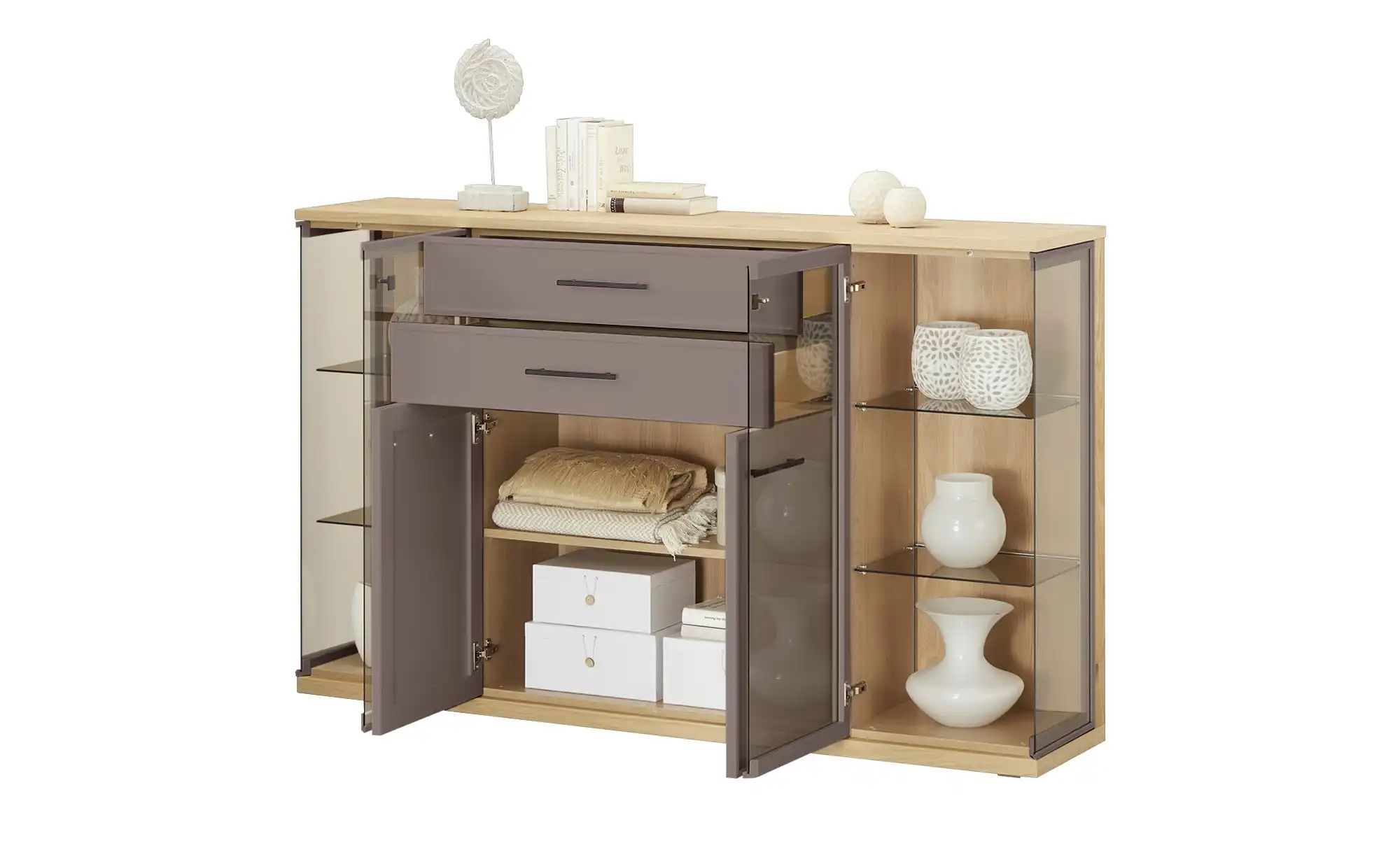 Wohnwert Highboard  Carré ¦ grau ¦ Maße (cm): B: 184 H: 113 T: 40 Kommoden günstig online kaufen