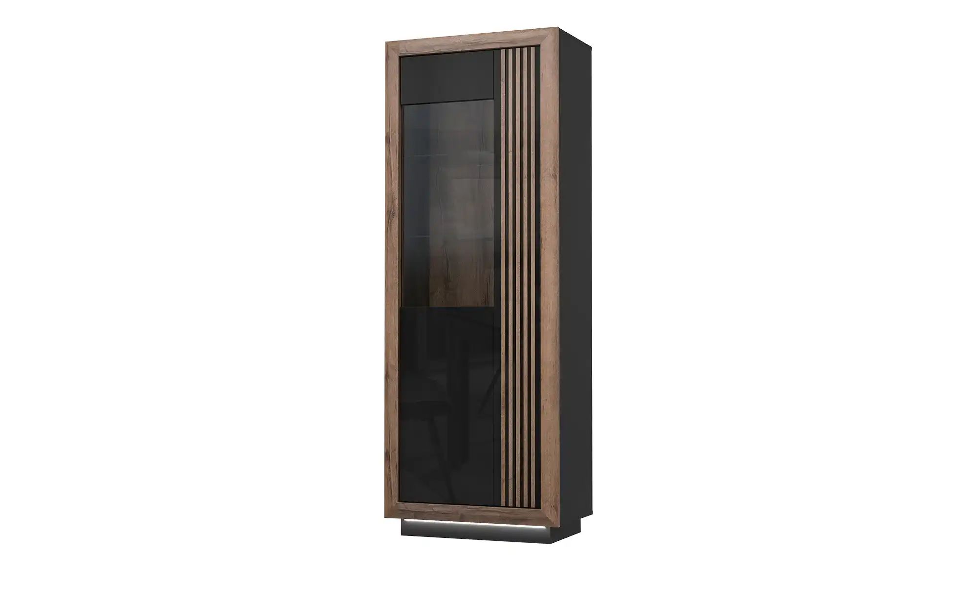 Vitrine   Sevilla ¦ schwarz ¦ Maße (cm): B: 73 H: 197 T: 42.0 Schränke > Vi günstig online kaufen