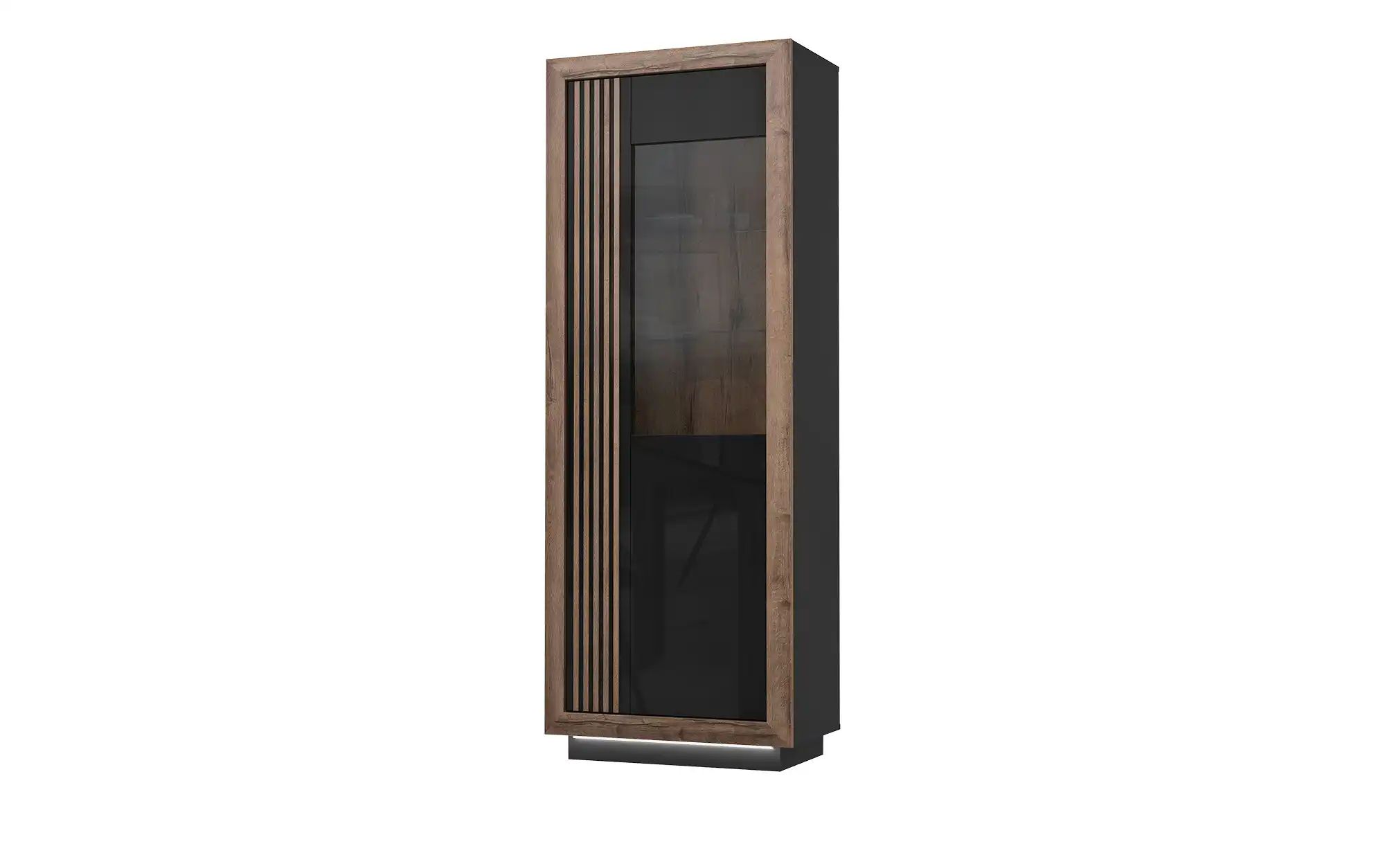 Vitrine   Sevilla ¦ schwarz ¦ Maße (cm): B: 73 H: 197 T: 42.0 Schränke > Vi günstig online kaufen