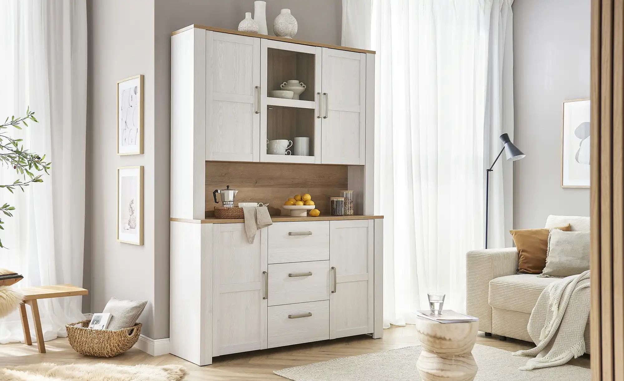 Buffet  Toneo ¦ Maße (cm): B: 146,1 H: 205,4 T: 42.0 Schränke > Buffets - H günstig online kaufen