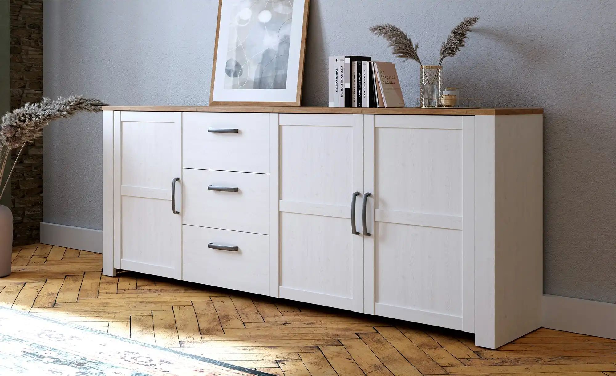 Sideboard  Toneo ¦ weiß ¦ Maße (cm): B: 220 H: 87 T: 42 Kommoden & Sideboar günstig online kaufen