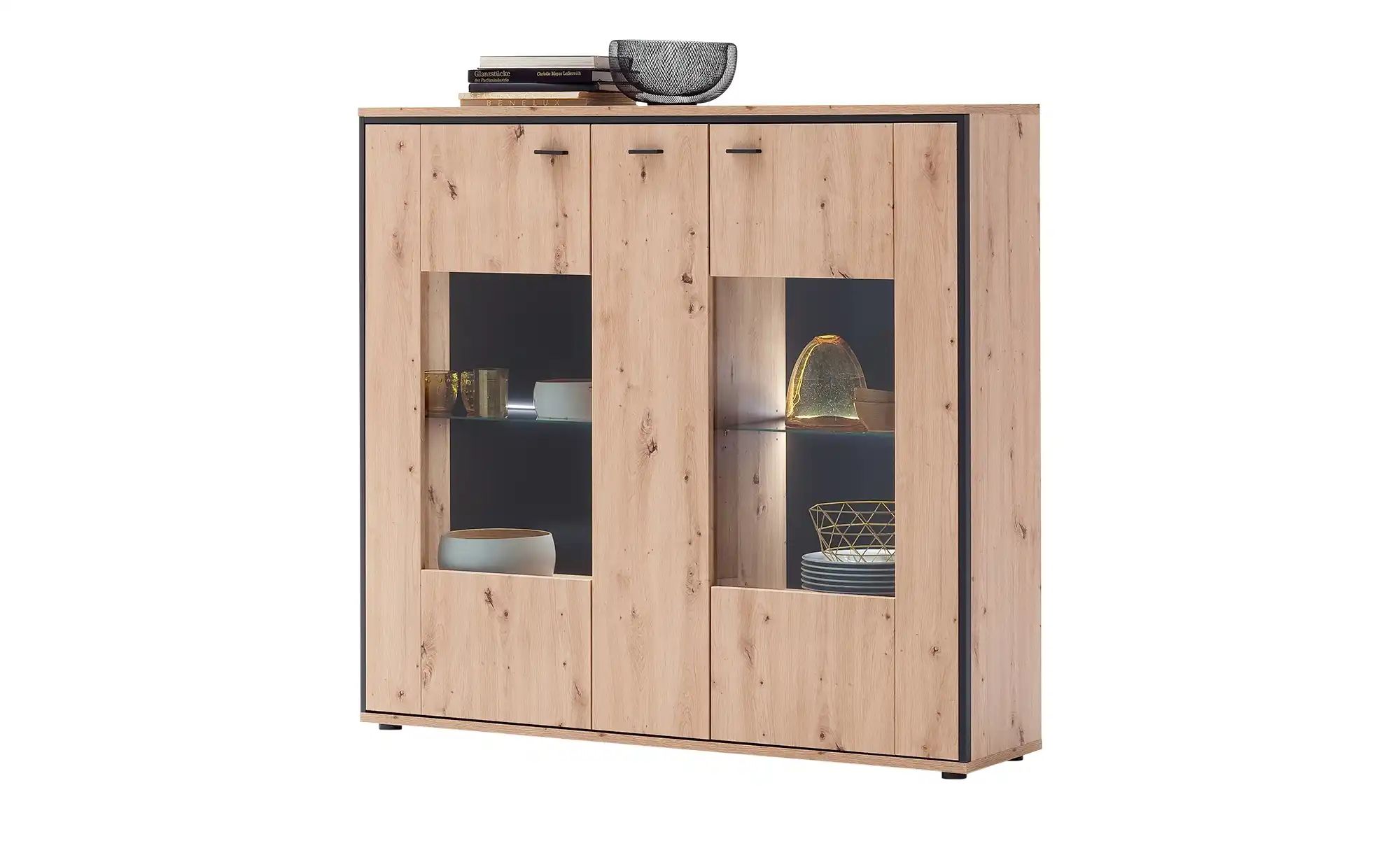 uno Highboard  Argon ¦ holzfarben ¦ Maße (cm): B: 153 H: 143 T: 38.0 Kommod günstig online kaufen