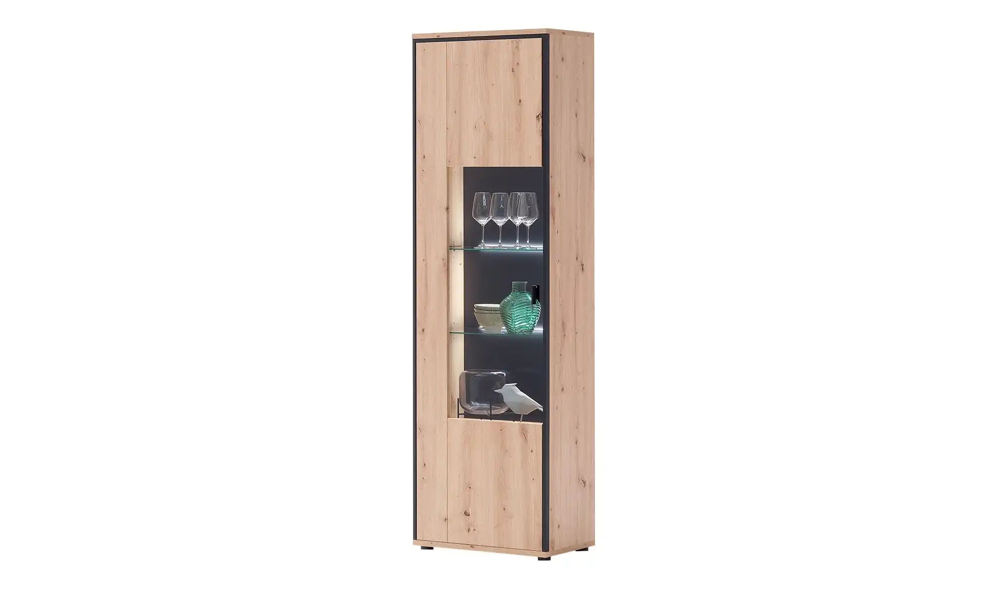 uno Vitrine  Argon ¦ holzfarben ¦ Maße (cm): B: 63 H: 210 T: 38.0 Schränke günstig online kaufen