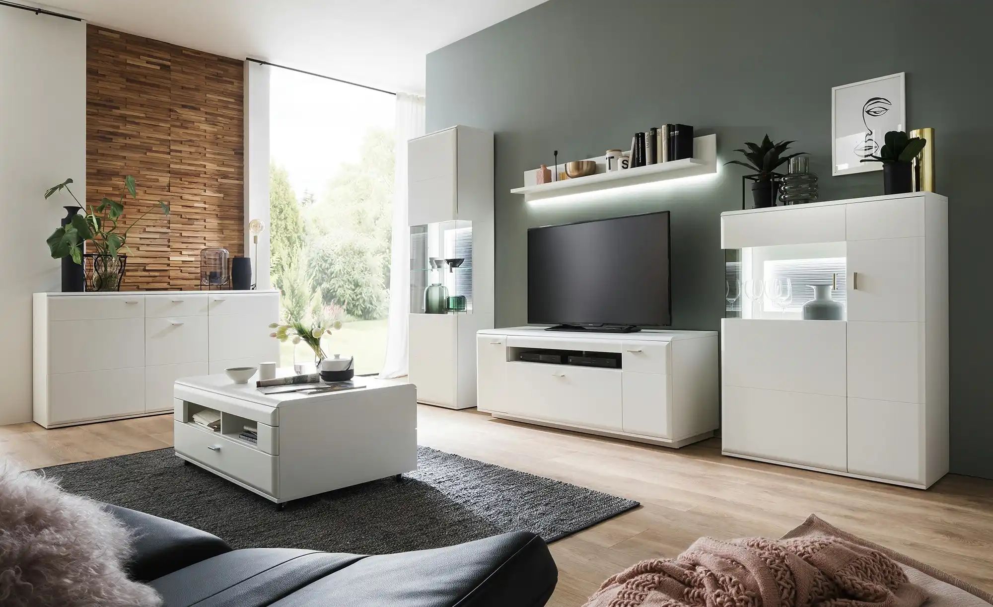 Thumbnail - uno Vitrine  Ramon ¦ weiß ¦ Maße (cm): B: 60 H: 208 T: 38.0 Schränke > Vitrinen - Höffner