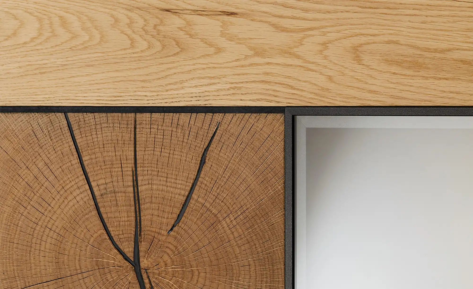 Thumbnail - Gray & Jones Vitrine Black Coast Two ¦ holzfarben ¦ Maße (cm): B: 53 H: 200 T: 42.0 Schränke > Vitrinen - Höffner