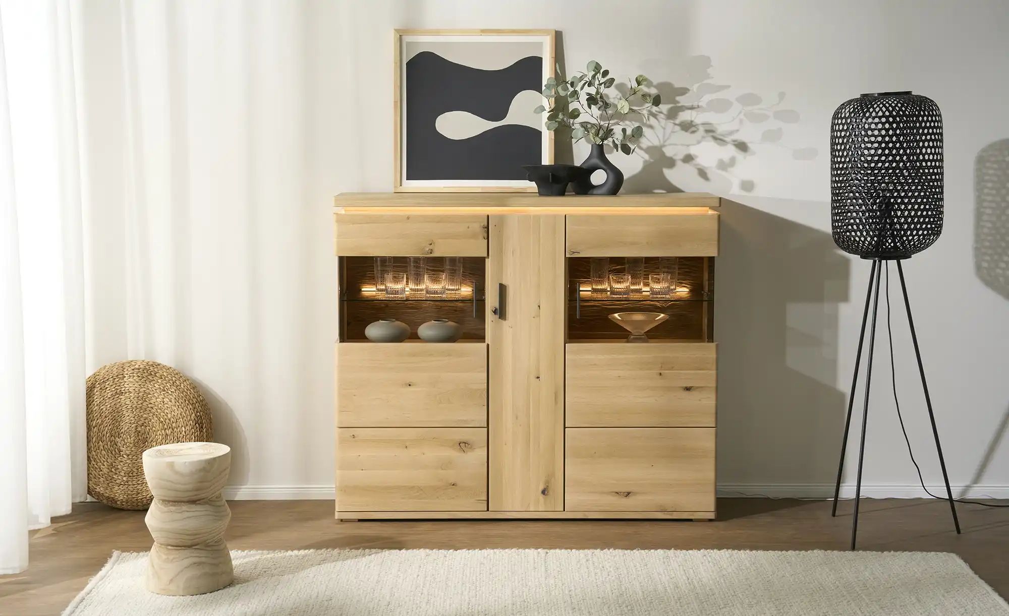 Thumbnail - Woodford Highboard  Alone ¦ holzfarben ¦ Maße (cm): B: 150 H: 128 T: 37.0 Kommoden & Sideboards > Highboards - Höffner