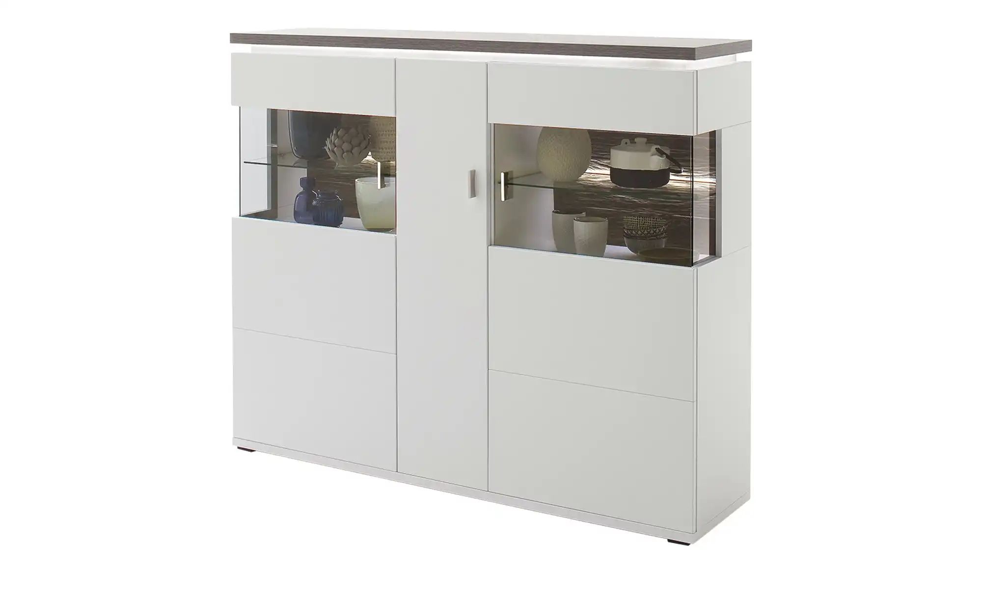 Thumbnail - uno Highboard Aurelia ¦ weiß ¦ Maße (cm): B: 150 H: 125 T: 37.0 Kommoden & Sideboards > Highboards - Höffner