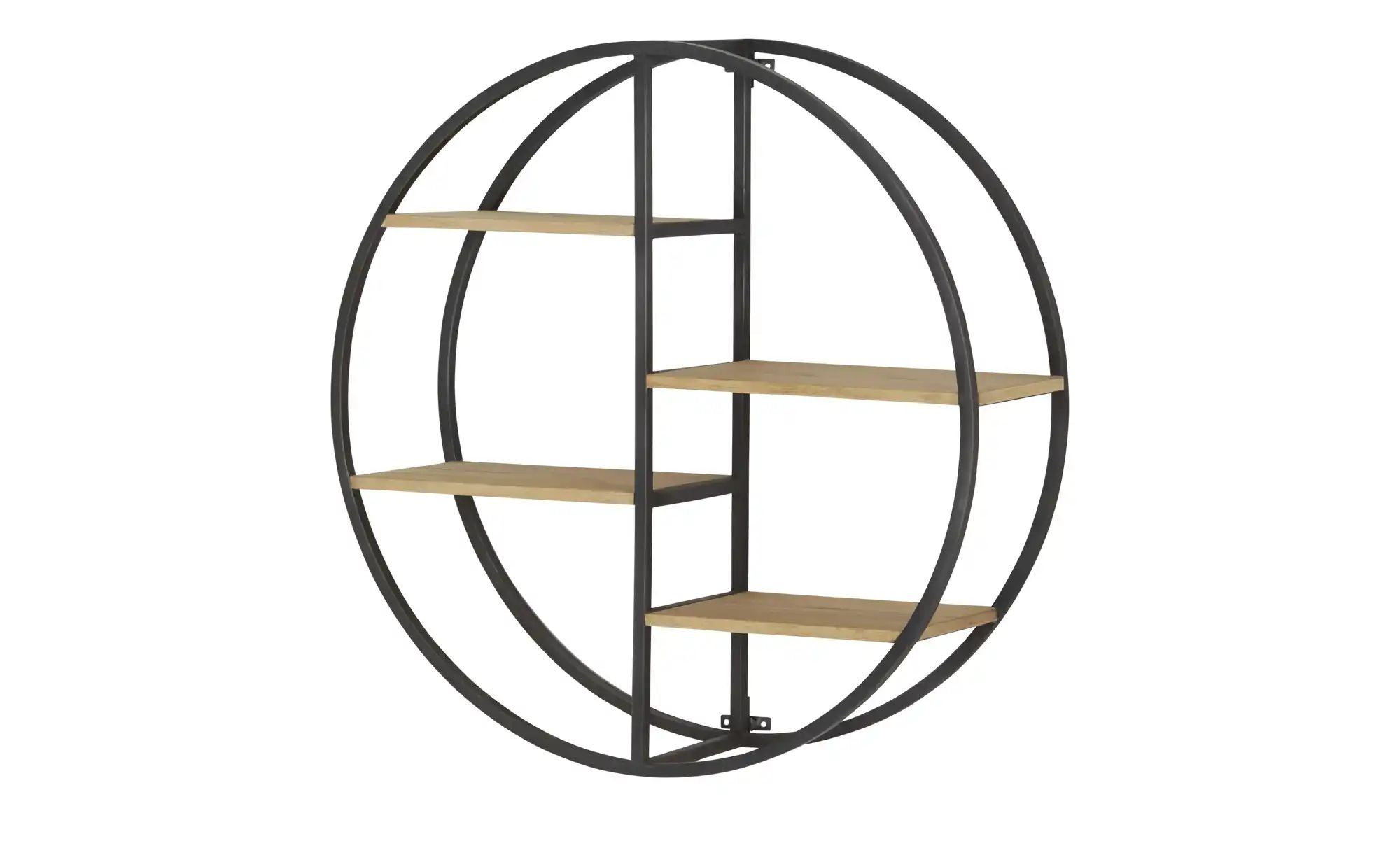 Gray & Jones Wandregal rund Black Coast One ¦ holzfarben ¦ Maße (cm): T: 30 günstig online kaufen