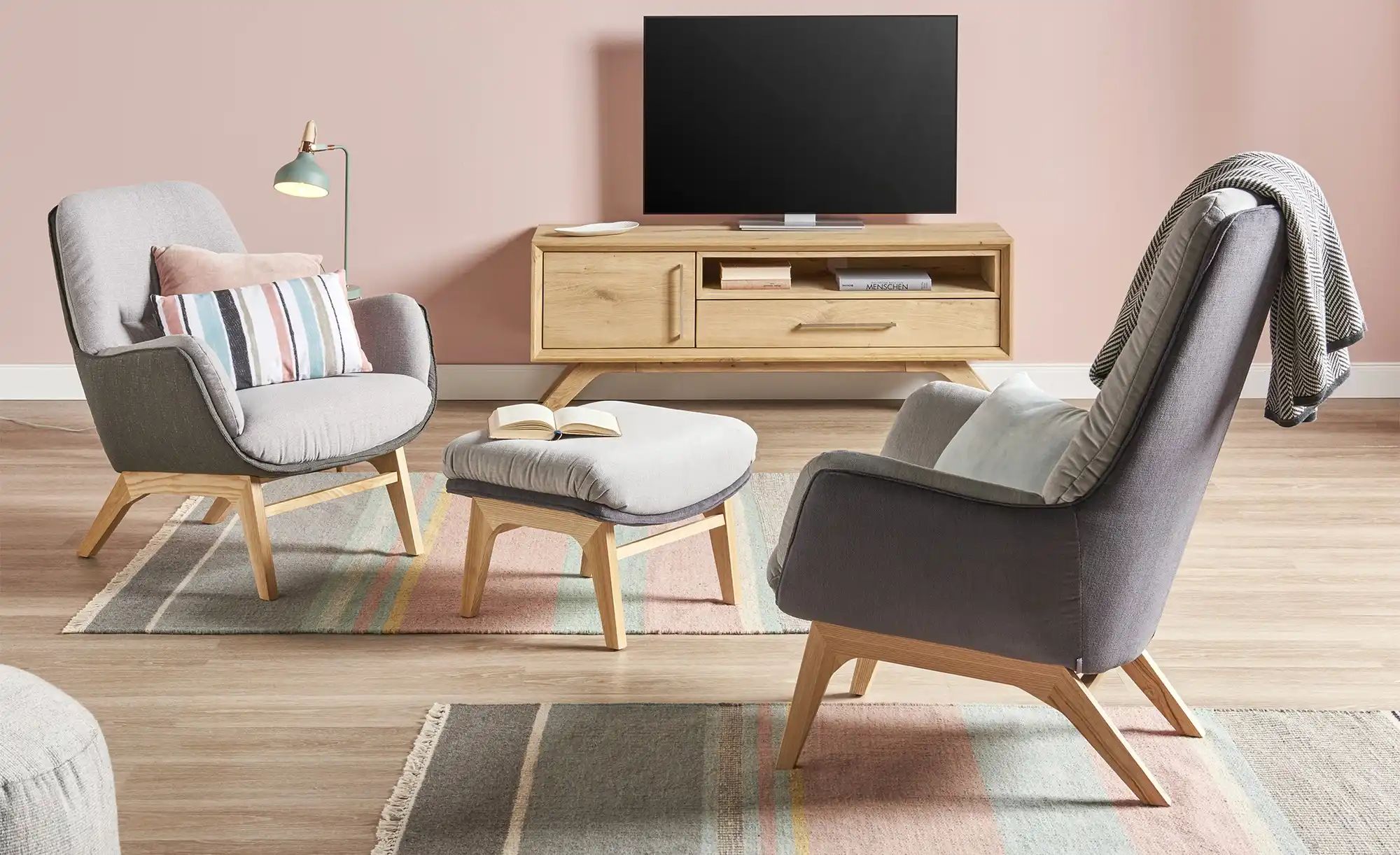 Thumbnail - Gray & Jones TV-Lowboard Cap Ferrat One ¦ holzfarben ¦ Maße (cm): B: 150 H: 58 T: 43.0 Kommoden & Sideboards > Lowboard...