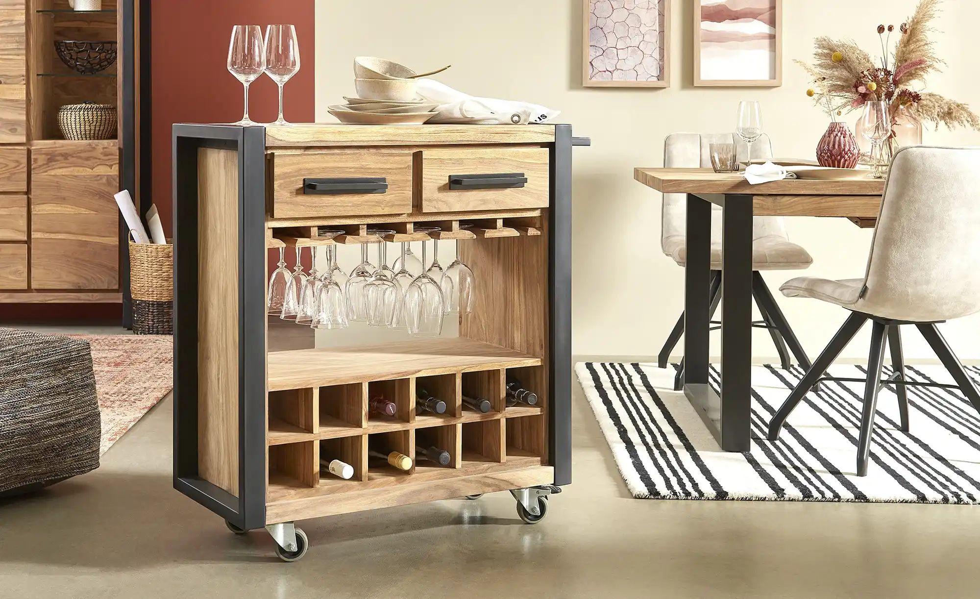 Gray & Jones Servierwagen  Tierra Fuego One ¦ holzfarben ¦ Maße (cm): B: 92 günstig online kaufen