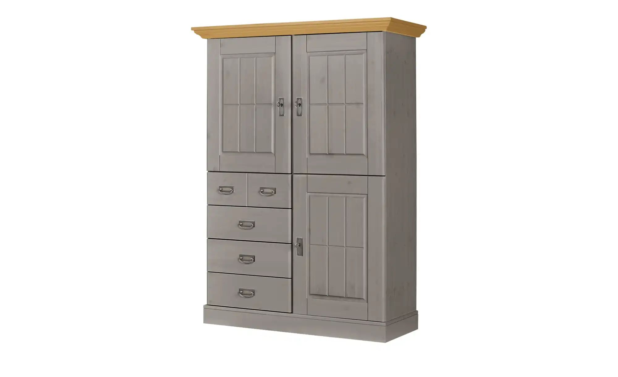 maison bleue Highboard  Florian ¦ grau ¦ Maße (cm): B: 118,5 H: 163,5 T: 48 günstig online kaufen