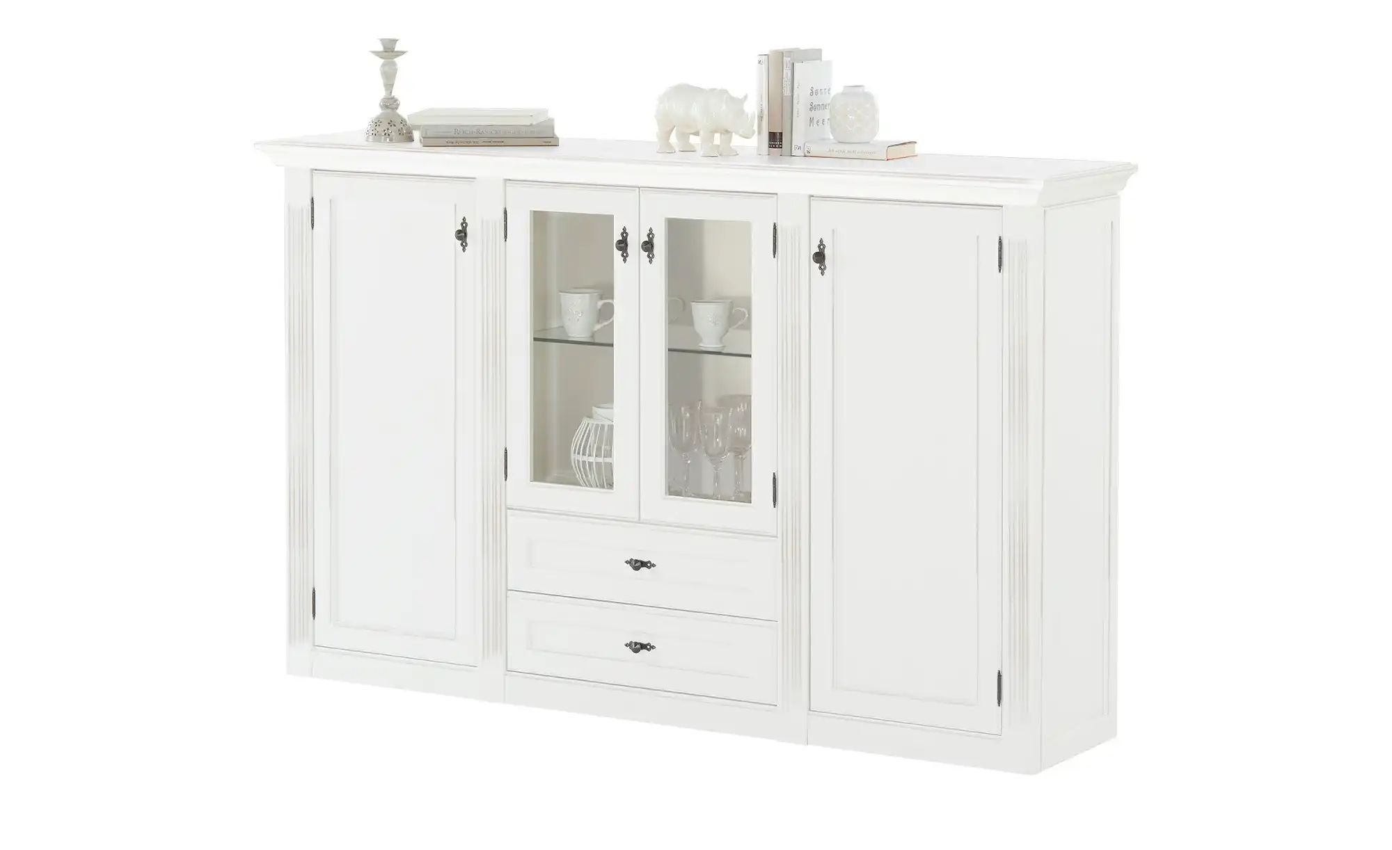 maison bleue Highboard  Petit Chalet ¦ weiß ¦ Maße (cm): B: 192 H: 119 T: 4 günstig online kaufen