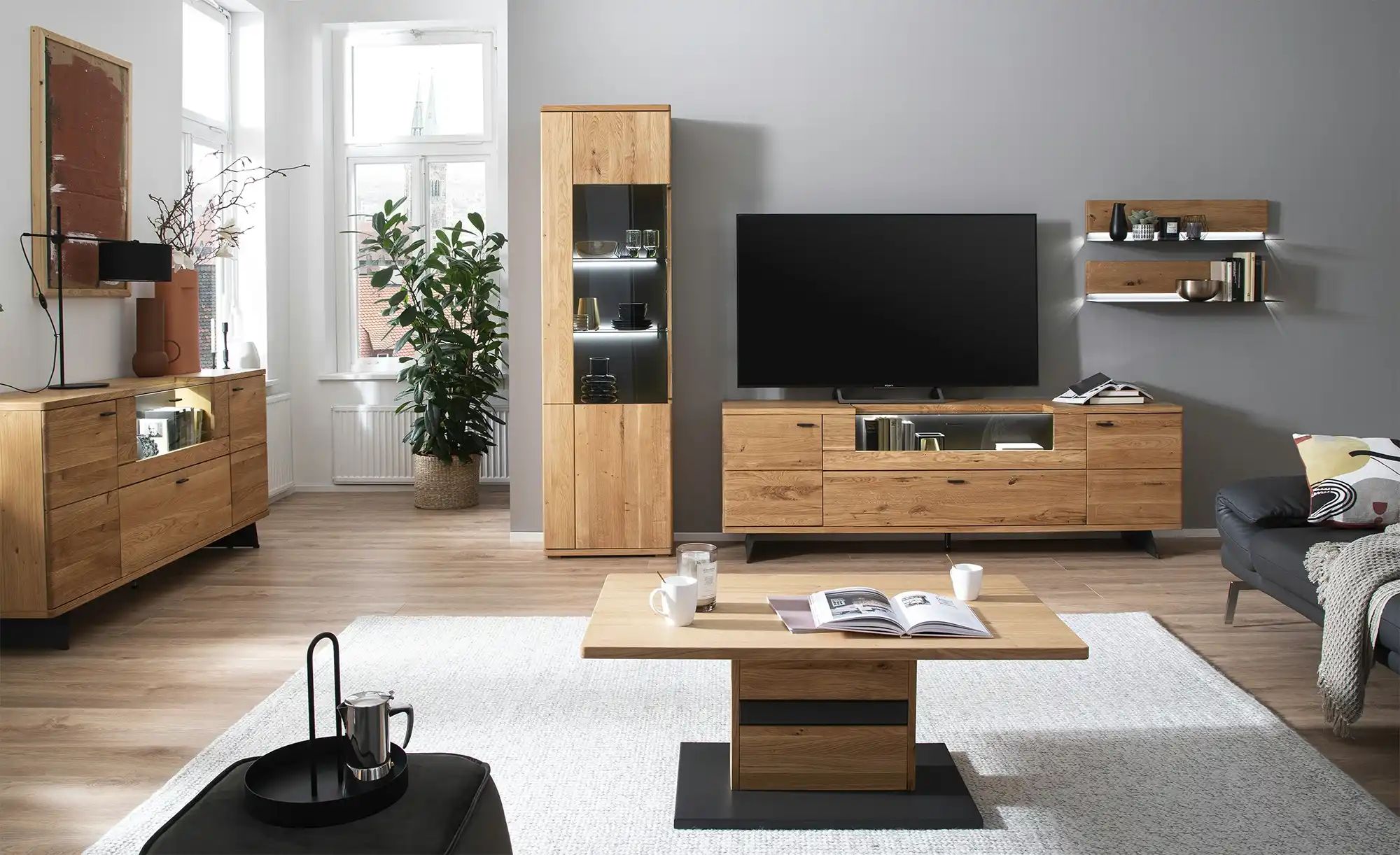 Thumbnail - Woodford Sideboard Rosiro ¦ holzfarben ¦ Maße (cm): B: 190 H: 87 T: 44.0 Kommoden & Sideboards > Sideboards - Höffner