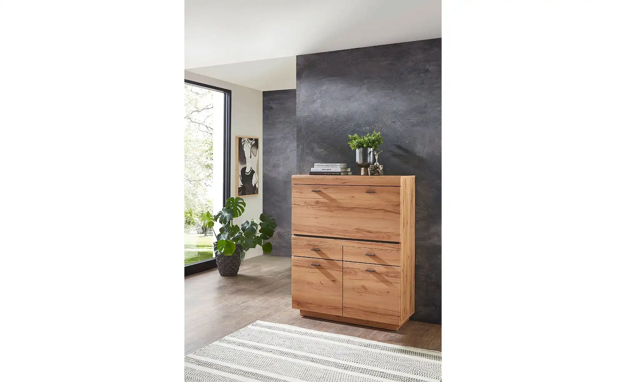 Sekretär MADERA Kernbuche - Einrichtungsbeispiel