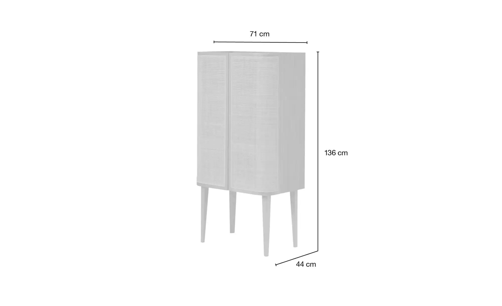 Homeoffice-Schrank  Kokoon ¦ holzfarben ¦ Maße (cm): B: 71 H: 136 T: 44.0 K günstig online kaufen