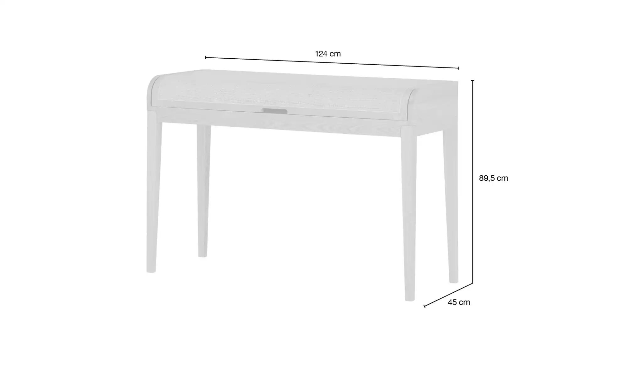 Schreibtisch  Kokoon ¦ holzfarben ¦ Maße (cm): B: 124 H: 89,5 T: 45.0 Tisch günstig online kaufen