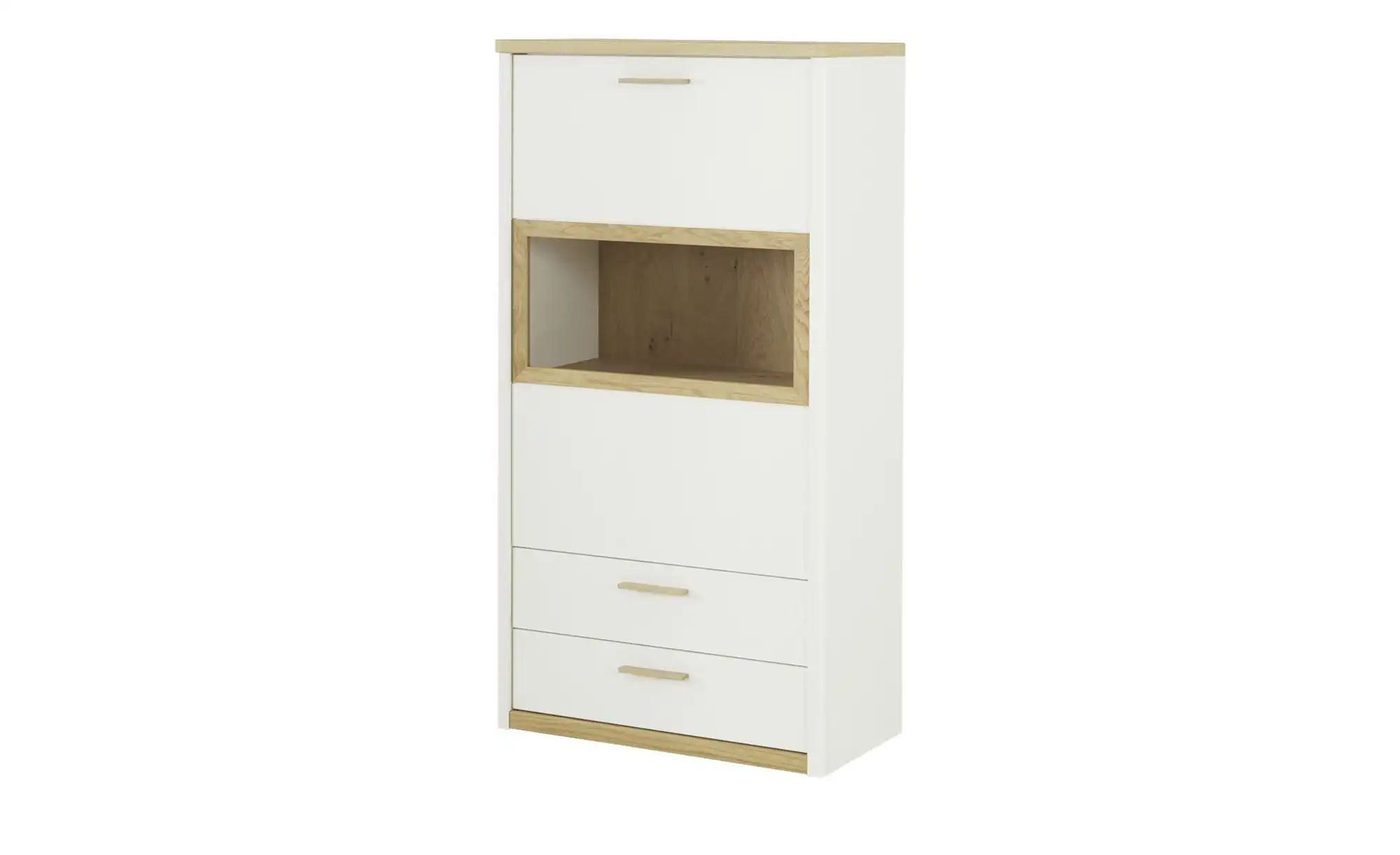 Wohnwert Highboard  Libro Plus ¦ weiß ¦ Maße (cm): B: 76 H: 148 T: 41.0 Kom günstig online kaufen